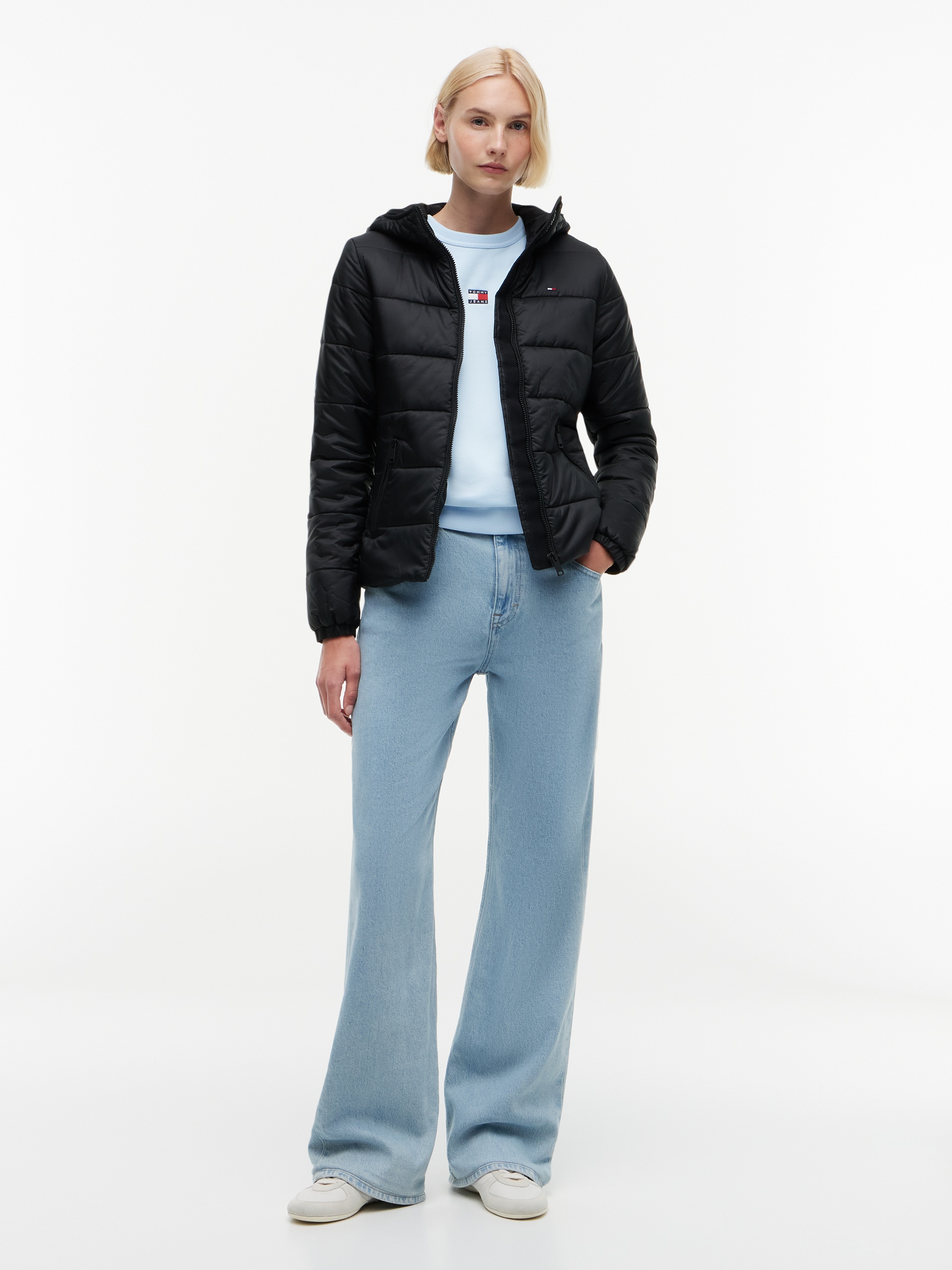 Tommy Jeans Steppjacke »TJW SLIM LW HOODED PADDED JACKET« mit Kapuze Steppware, slim fit, mit Kapuze