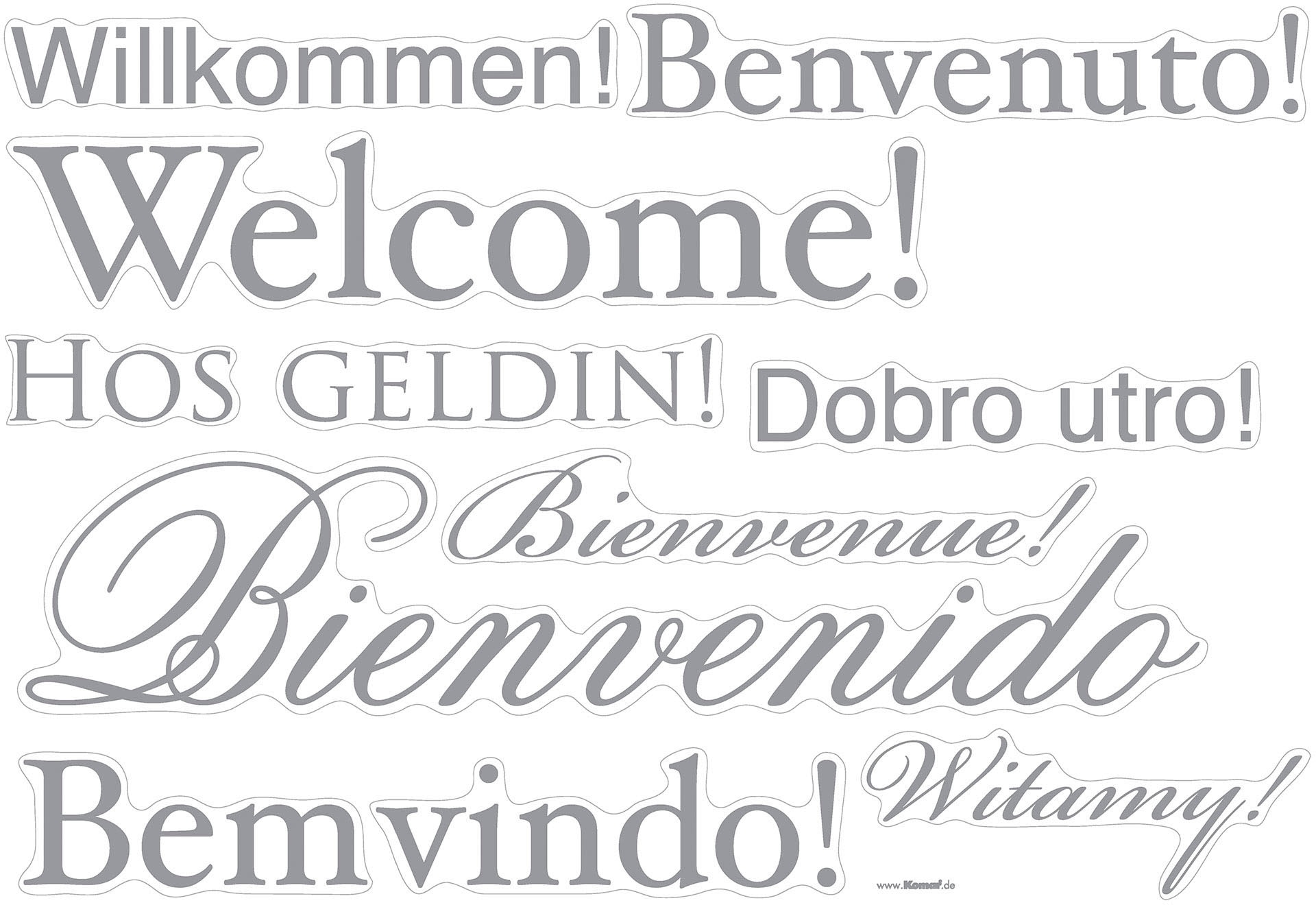 Komar Autocollant mural »Welcome - Grösse 50 x 70 cm« selbstklebend, Wandsticker