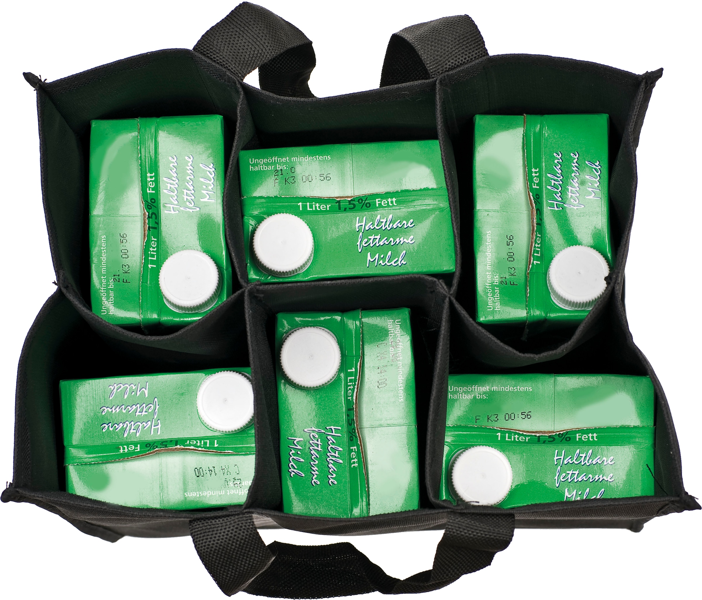 Genius Flaschenkorb »(Flaschentasche)« zum rückenschonenden Transportieren von bis zu 6 Flaschen, weisse Anker