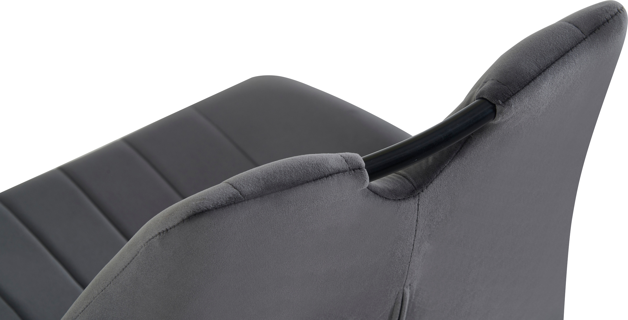 Home affaire Esszimmerstuhl »KILLAM, 2er Set, mit Metallgestell in matt schwarz« (Set) 2 Stk.in verschiedenen Farben, Belsatbarkeit pro Stuhl 120 kg, 360° drehbar