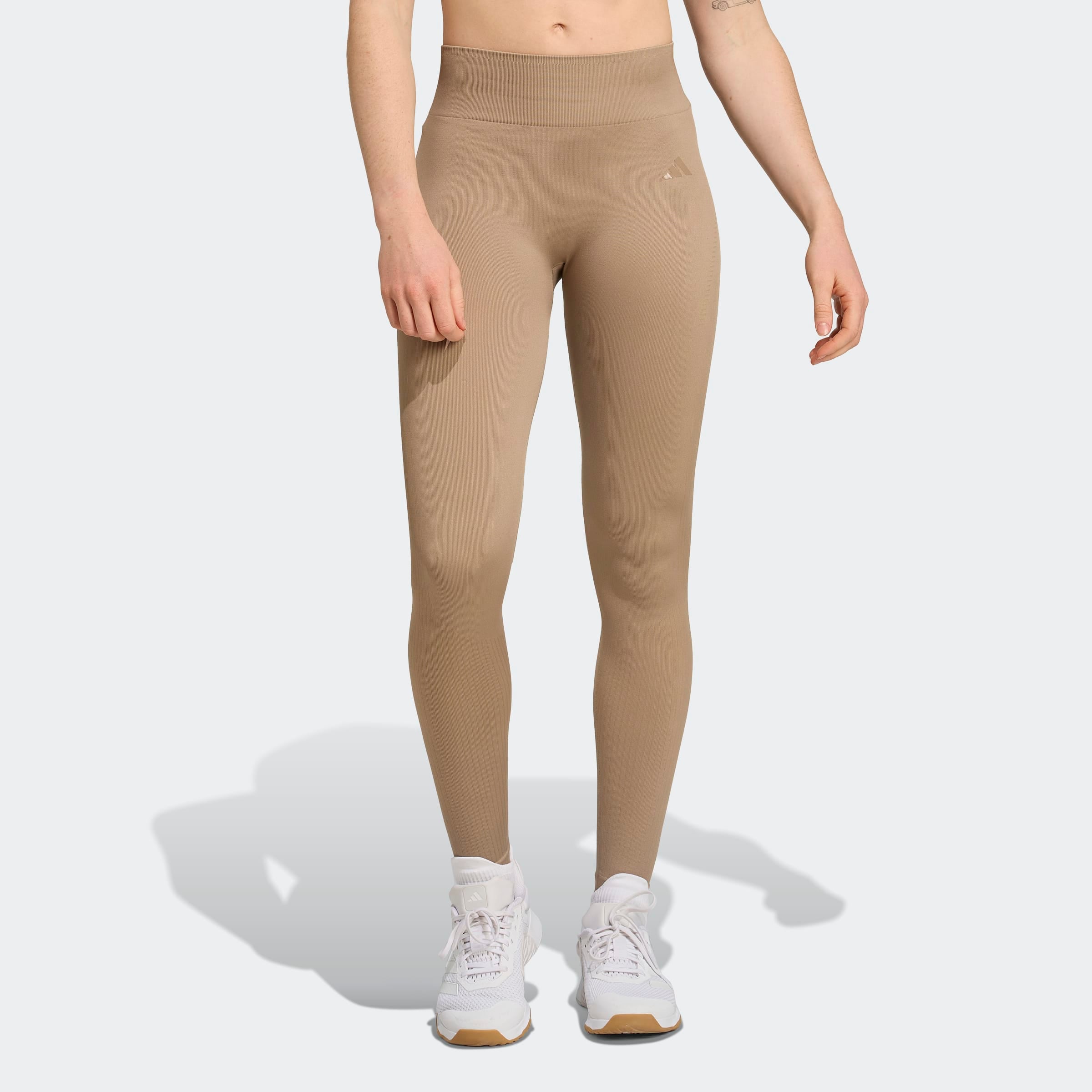 adidas Performance Trainingstights »WORKOUT ESSENTIALS FULL-LENGTH KNIT LEGGINGS«  nahtloses Strickmaterial, stützend, mit CLIMACOOL
