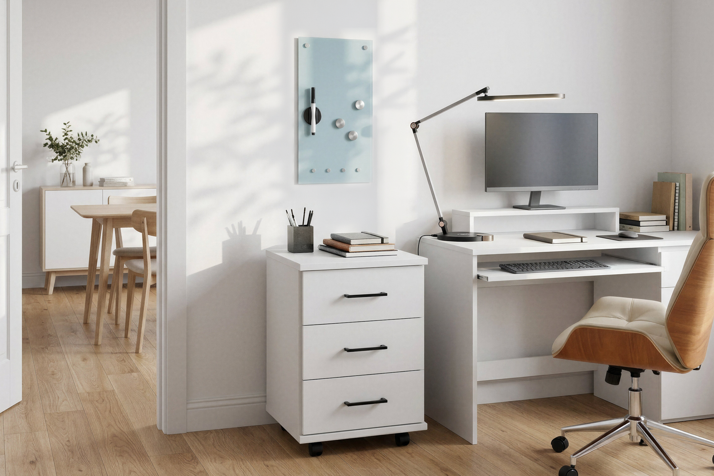 Wimex Rollcontainer »Home Desk« mit 3 Schubladen, 46cm breit, 58cm hoch