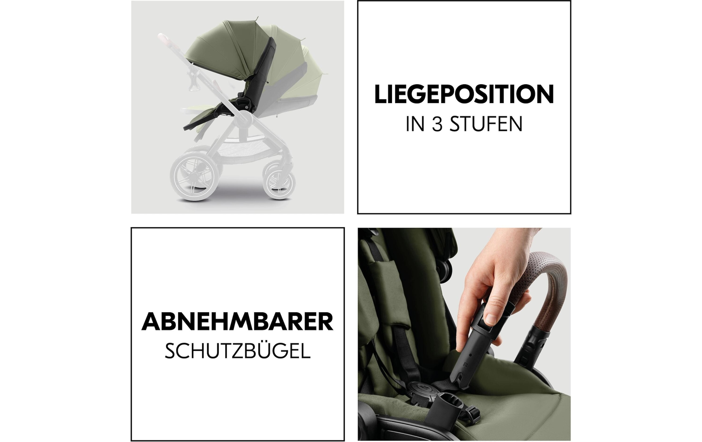 Hauck Kombi-Kinderwagen »Comfort N Care Olive« 22 kg