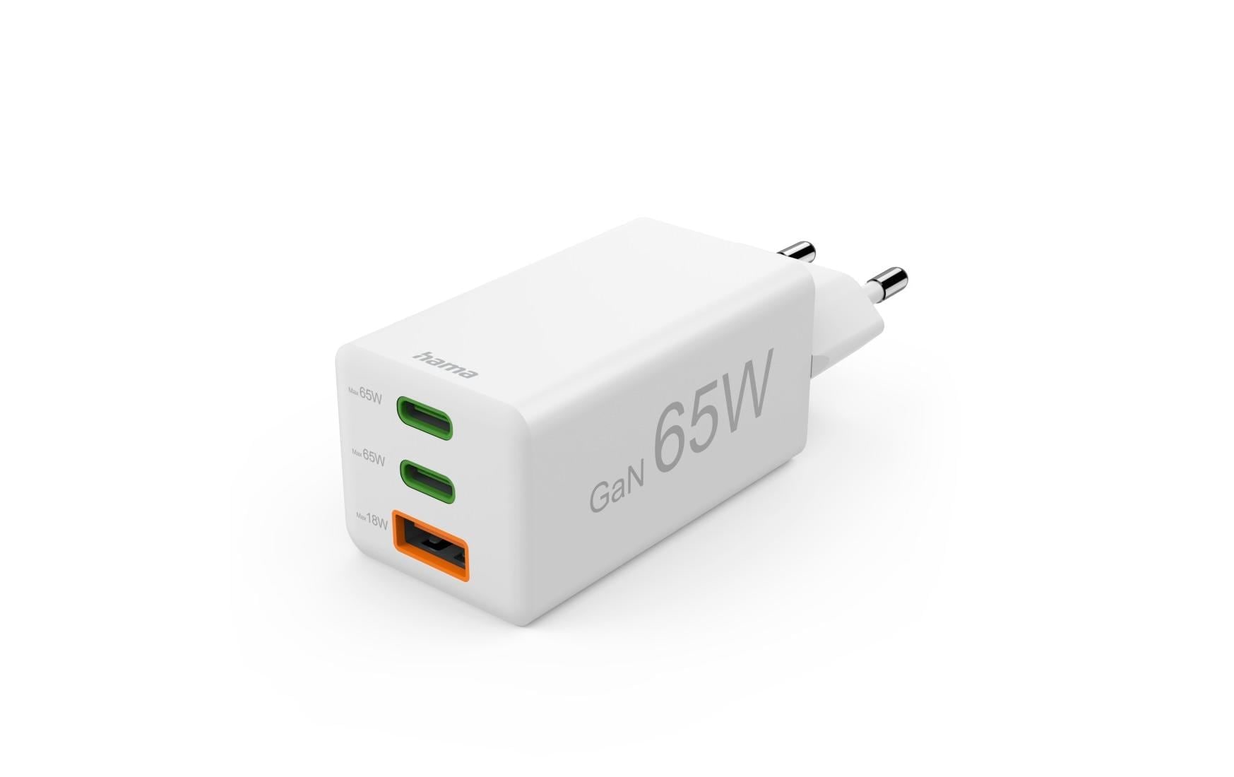 Hama USB-Ladegerät »Gan charger 2x USB-A USB-C 65 W«