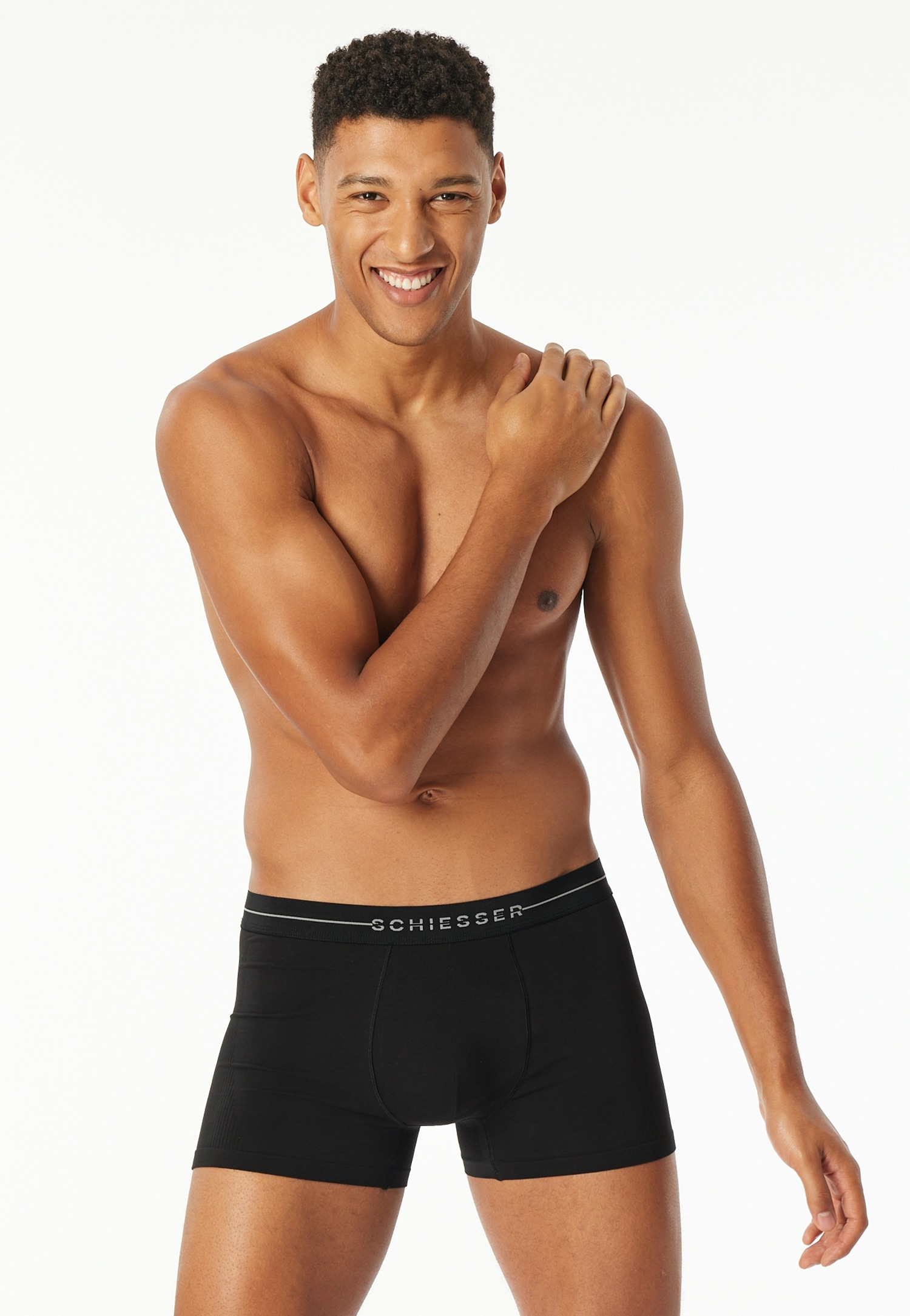 Schiesser Boxershorts »Cotton Flex« 2er Pack,  Baumwollmischung, ohne störende Seitennähte, superweich