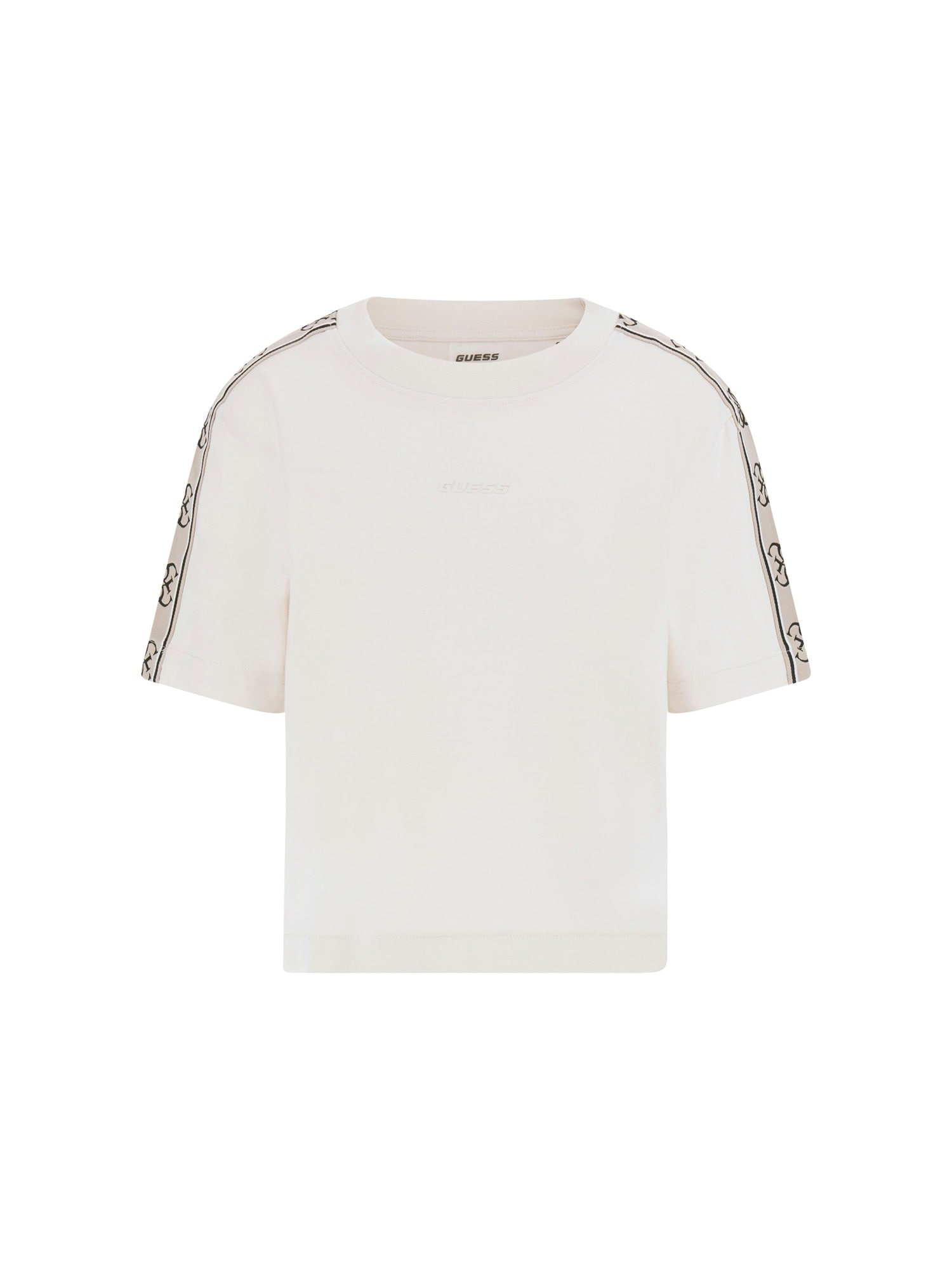 Guess T-shirt »BRITNEY CROP TEE« avec bande logo, coupe boxy