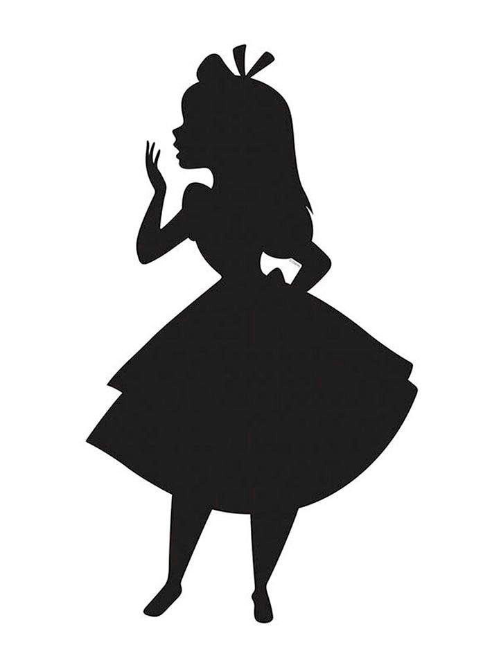 Komar Bild »Alice Silhouette« Disney 1 Stk. tlg. Wandbild zur Dekoration im Kinderzimmer - ohne Rahmen
