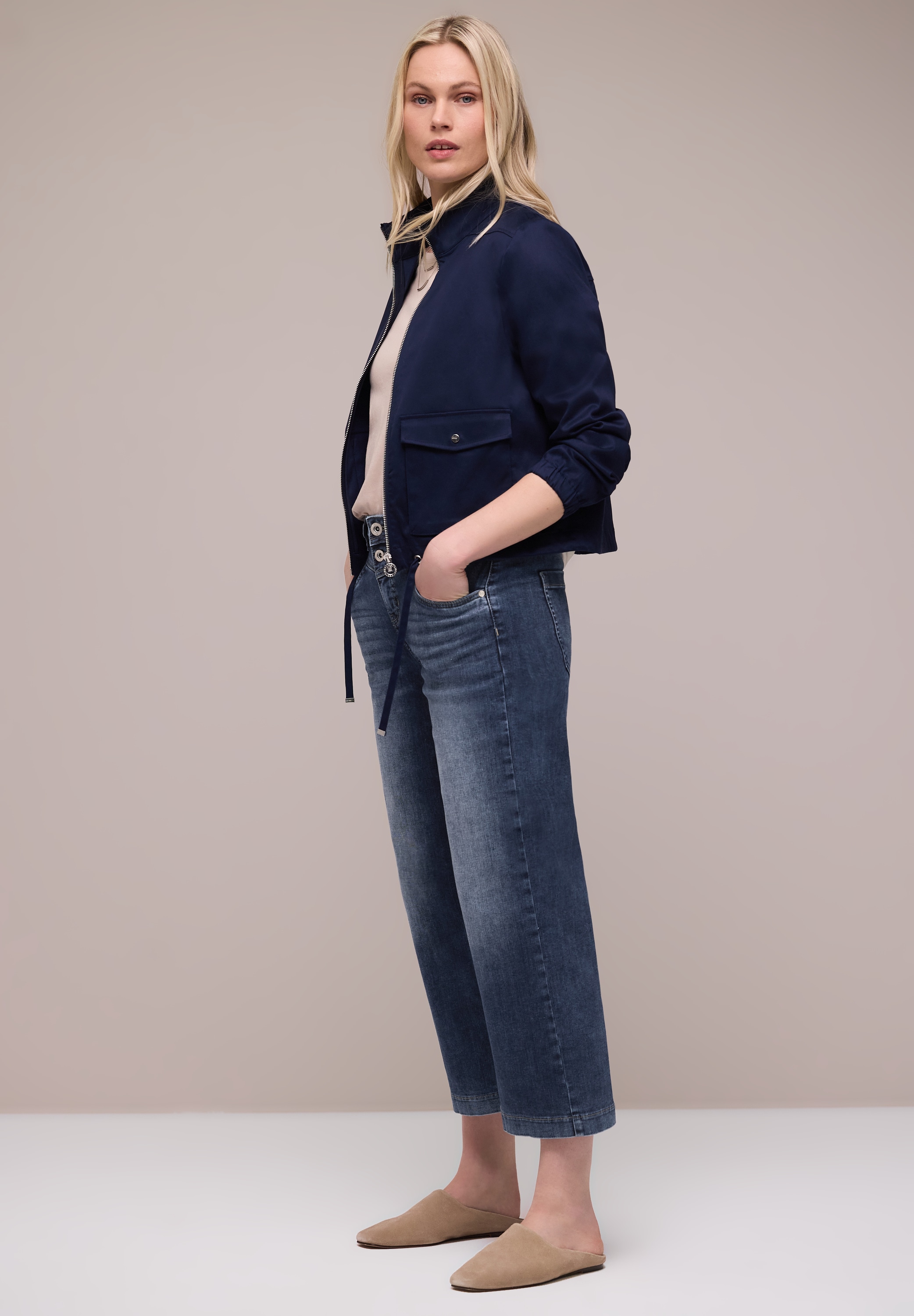 STREET ONE 7/8-Jeans »Style Emee« im Loose Fit und mit hohem Bund und Stretch