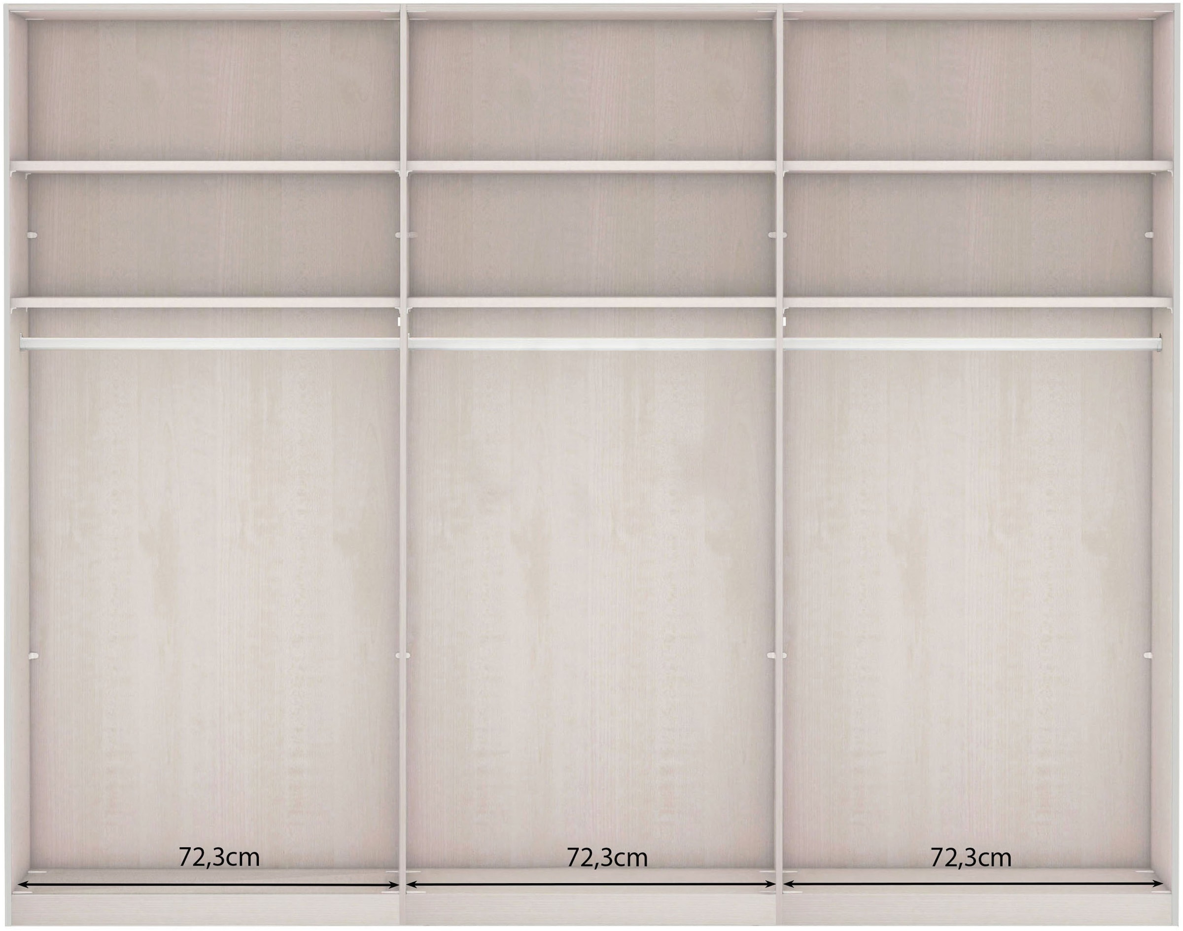 WIEMANN Armoire à portes coulissantes »Phoenix, Made in Germany, modernes Design, Highlight, Blickfang« Viele Farbkombinationen, in 4 Breiten und in 2 Höhen erhältlich,  maximaler Staurraum, inkl.Einlegeböden, Wäscheböden u. Dämpfer