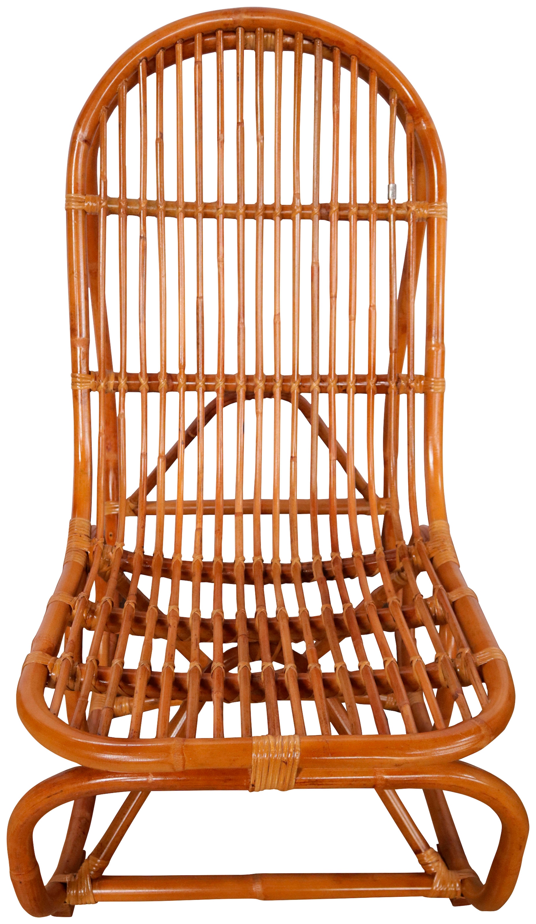 SIT Chaise à bascule »Kampala aus naturbelassenem Rattan mit Metallmanschette« () Fauteuil à bascule en rotin au look naturel