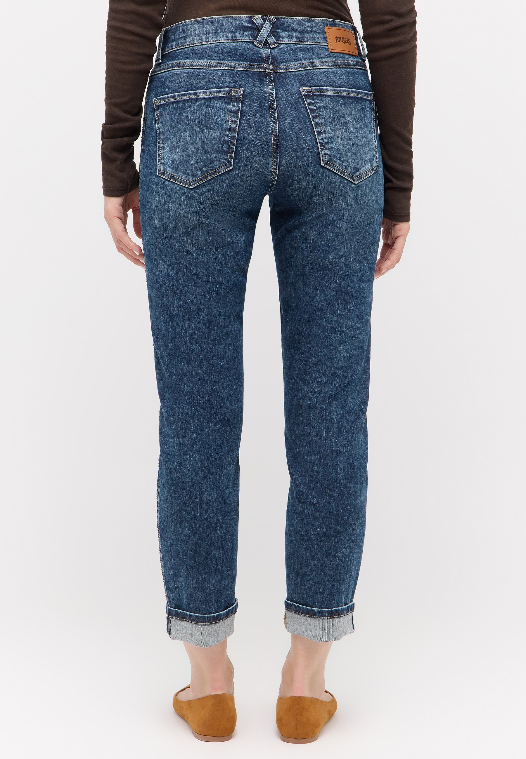 ANGELS Jeans 7/8 »DARLEEN SPARKLE« avec ourlet retourné, coupe droite, denim stretch