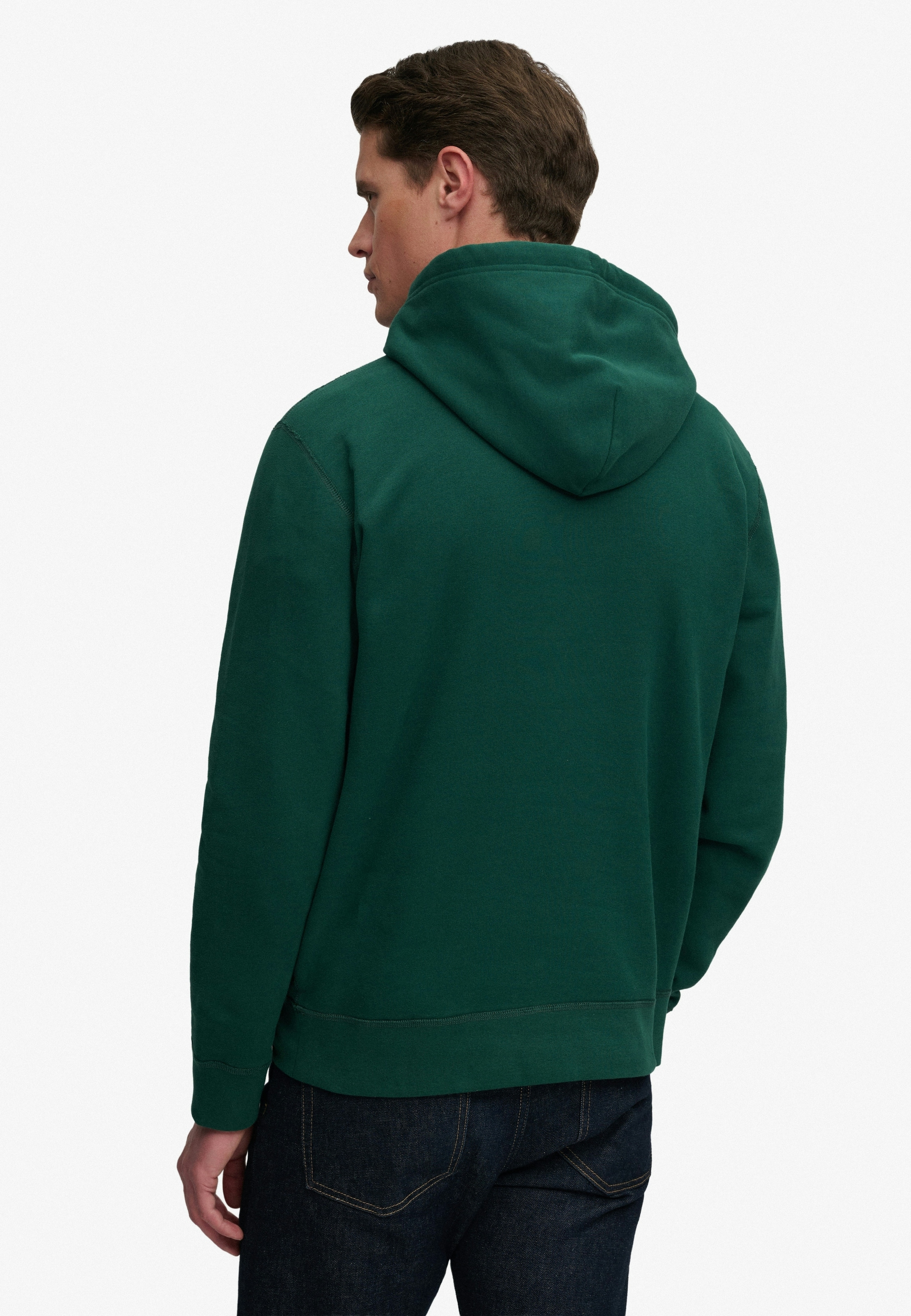 Superdry Sweat à capuche »ESSENTIAL SDCO LOGO HOOD«, mélange coton, coupe régulière
