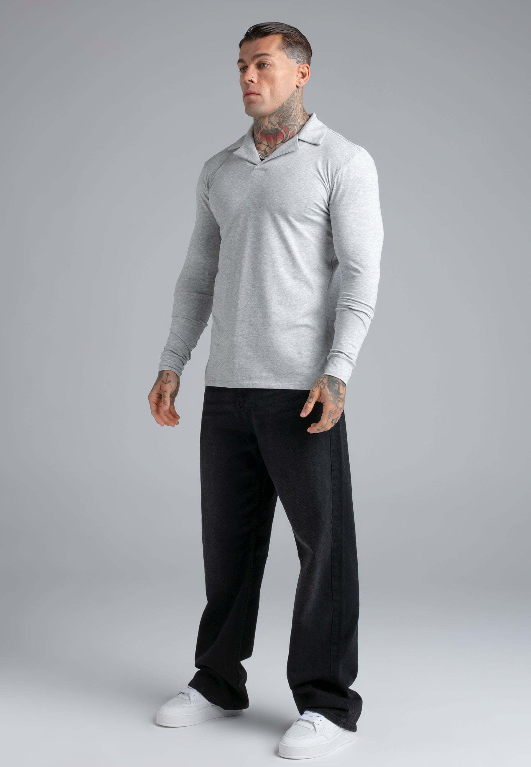 Siksilk Langarm-Poloshirt »Siksilk Langarmpolo Revere«