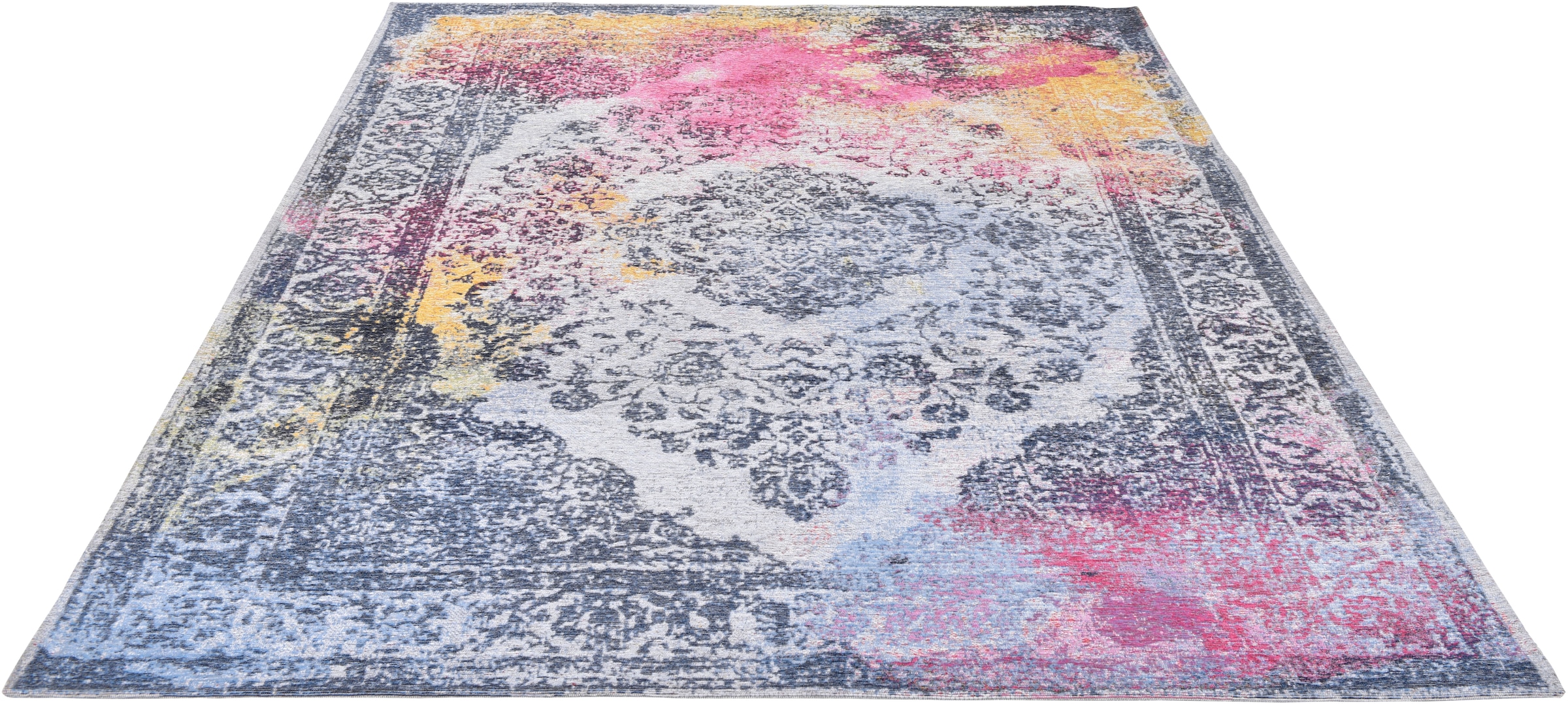 Gino Falcone Teppich »Cosima-118« rechteckig 3 mm Höhe gewebter Jaquard-Teppich, mit Chenillegarn, moderne Orient-Optik