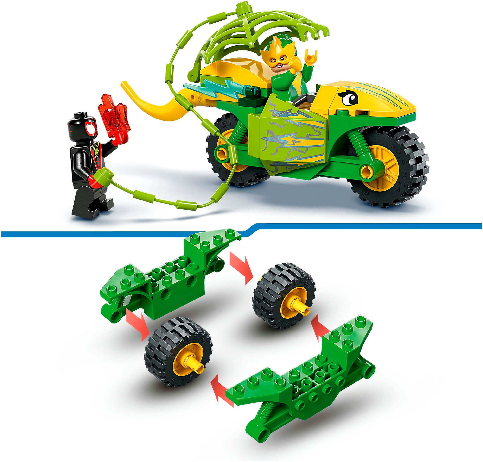 LEGO® Pions de construction »Actionspass mit Spin und Electro in ihren Dino-Flitzern (11198)« LEGO Spidey; Made in Europe