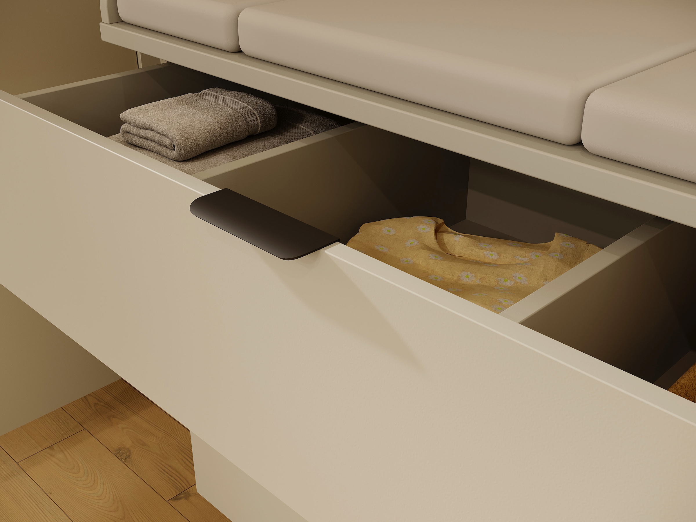 GERMANIA Kommode »Tomino, Schubkastenkommode« mit gedämpften Schubladen, B/H/T 105/92/54 cm, Metallsockel