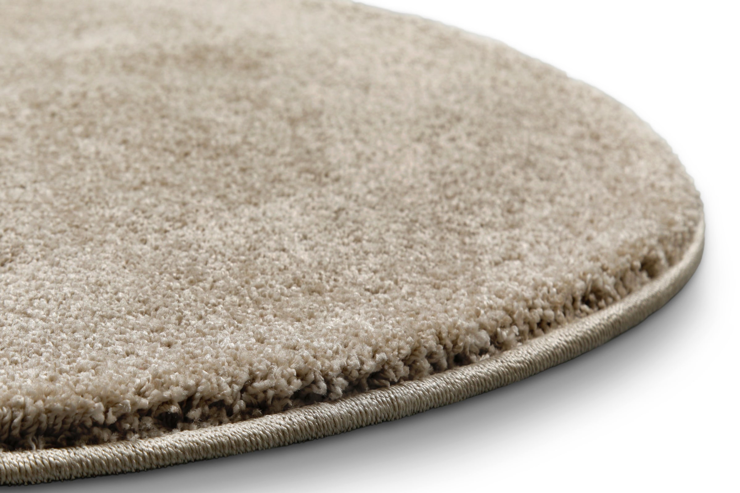 Wecon home Basics Tapis à poils longs »Nova« Rond 25 mm Höhe Shaggy, gewebt, robust, Wohnzimmer, Schlafzimmer