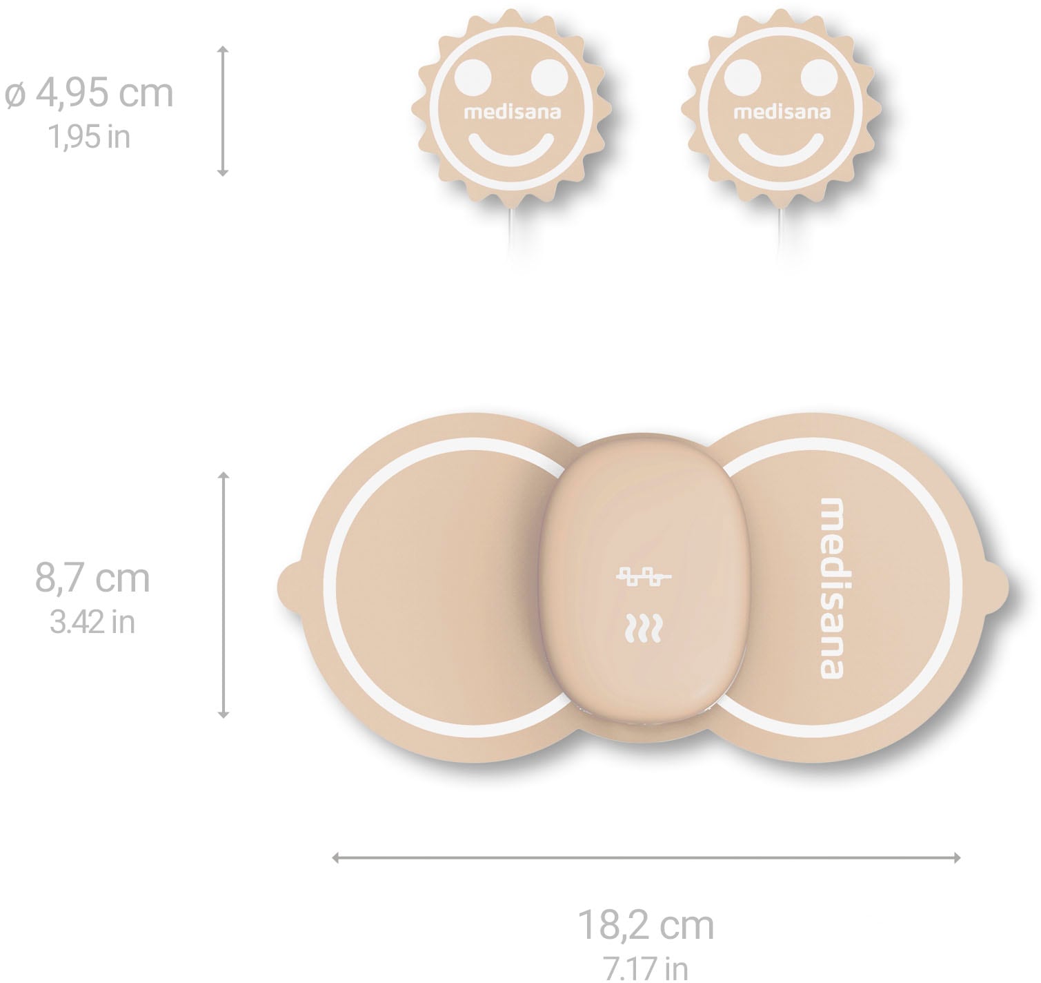 Medisana Menstruations-Pad »TT 250« Linderung & Entspannung bei Menstruation und Endometriose, Tens, Wärme