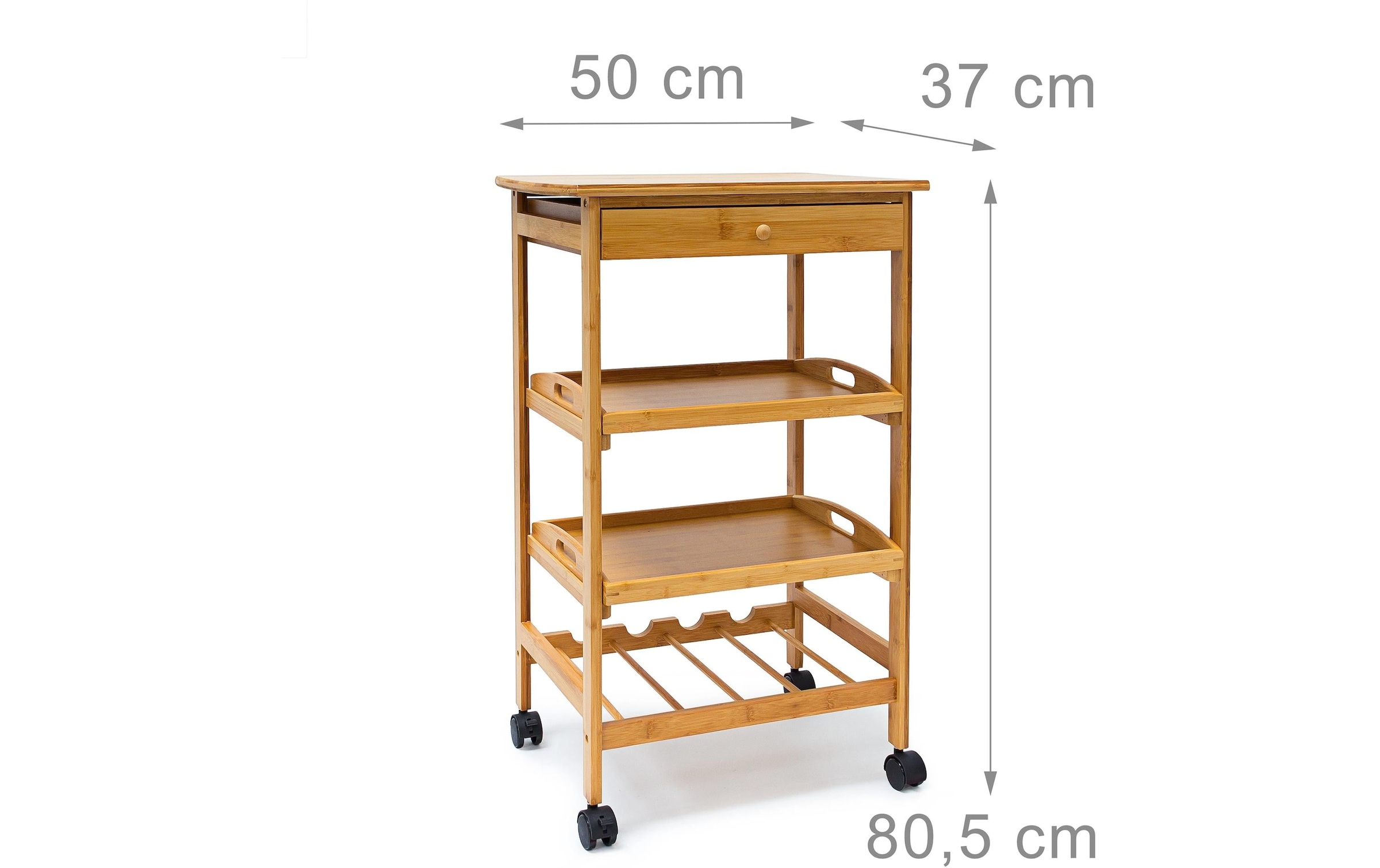 relaxdays Küchenwagen »James 80.5 x 50 x 37 cm«