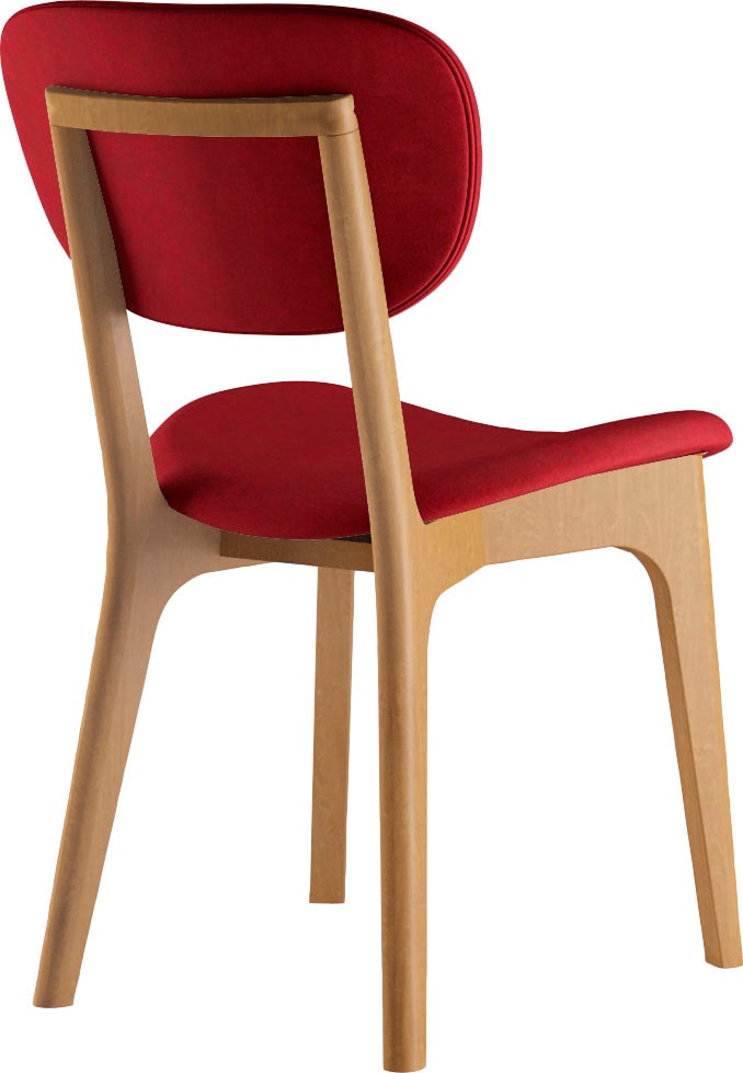 INOSIGN Stuhl »COZY Made in Italy« (Set) 2 Stk.Gestell in Buche, Kirsch- oder Nussbaum, Massivholz, Design Stuhl