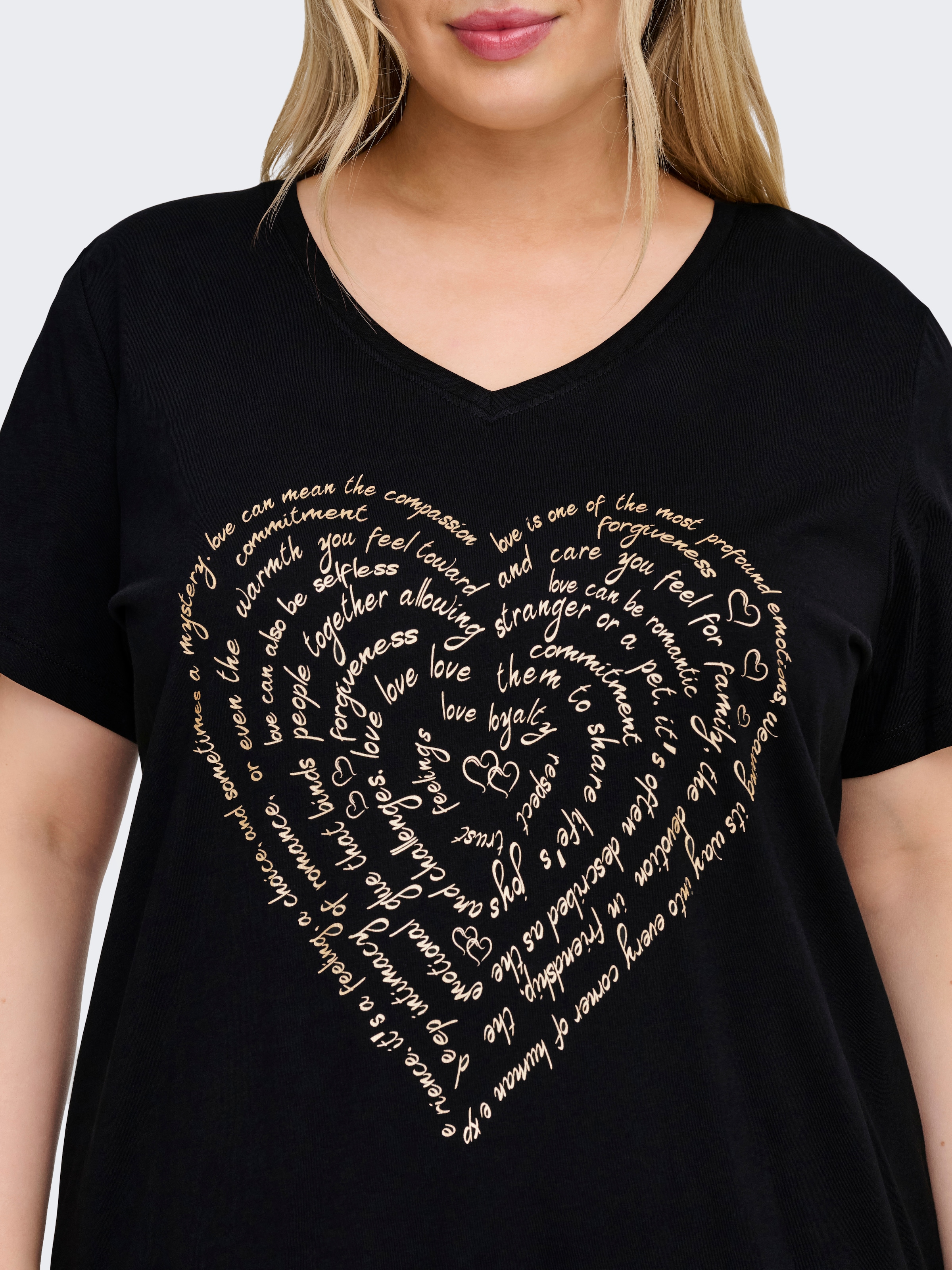 ONLY CARMAKOMA T-shirt à manches courtes »CARLYDIA LIFE SS V-NECK REG TEE JRS«