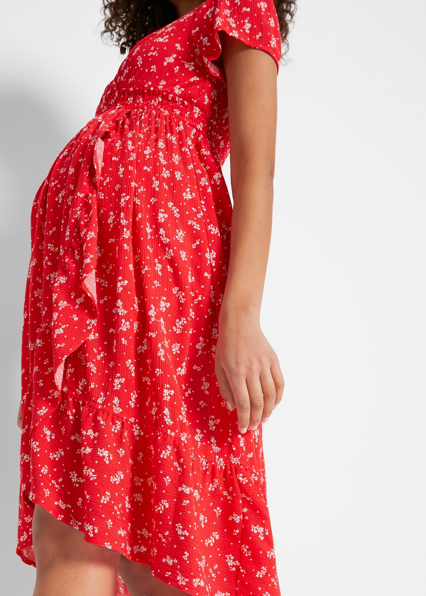 bonprix Robe de maternité longueur couvrant le mollet, décolleté en V profond avec effet cache-cœur