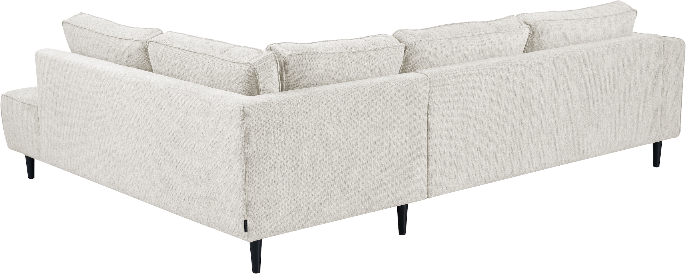 GOODproduct Canapé d'angle »Fumone, Lederoptik oder Soft-Touch Chenille« largeur 260, avec pieds en bois massif noir