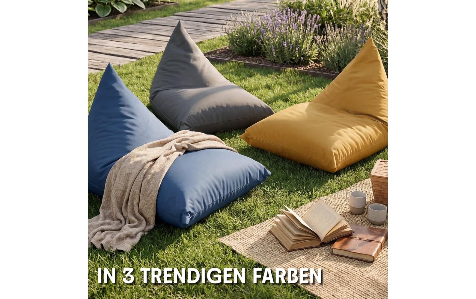 Urbanara Sitzsack »Basic-Outdoor Triangle, 300 l«
