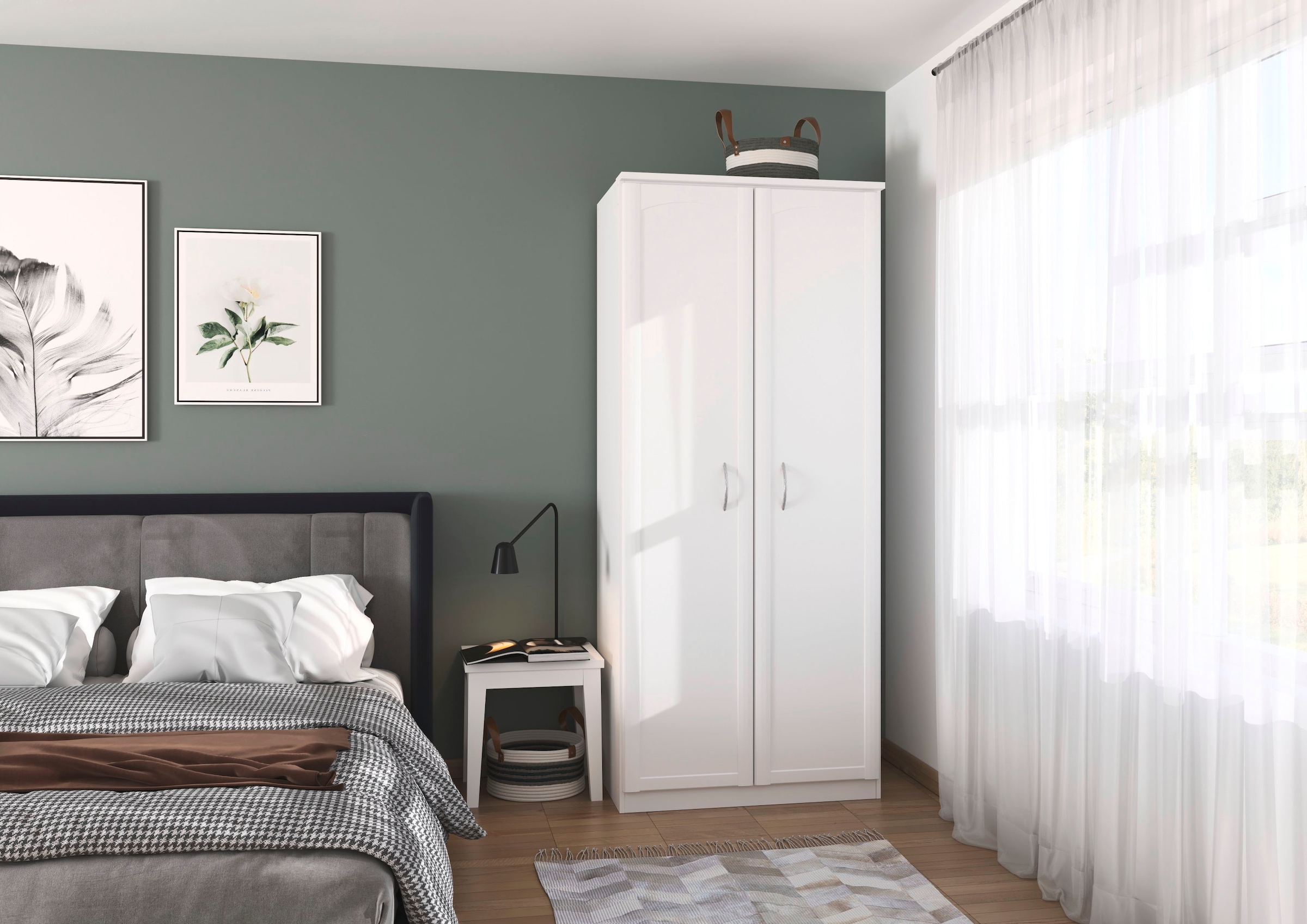 rauch Kleiderschrank »Schrank Garderobe Garderobenschrank Putzschrank Wäscheschrank TORRENT« Breiten 91/136/181 cm, Höhe 210 cm,  optional Aussenschubladen und Spiegel, viel Stauraum MADE IN GERMANY