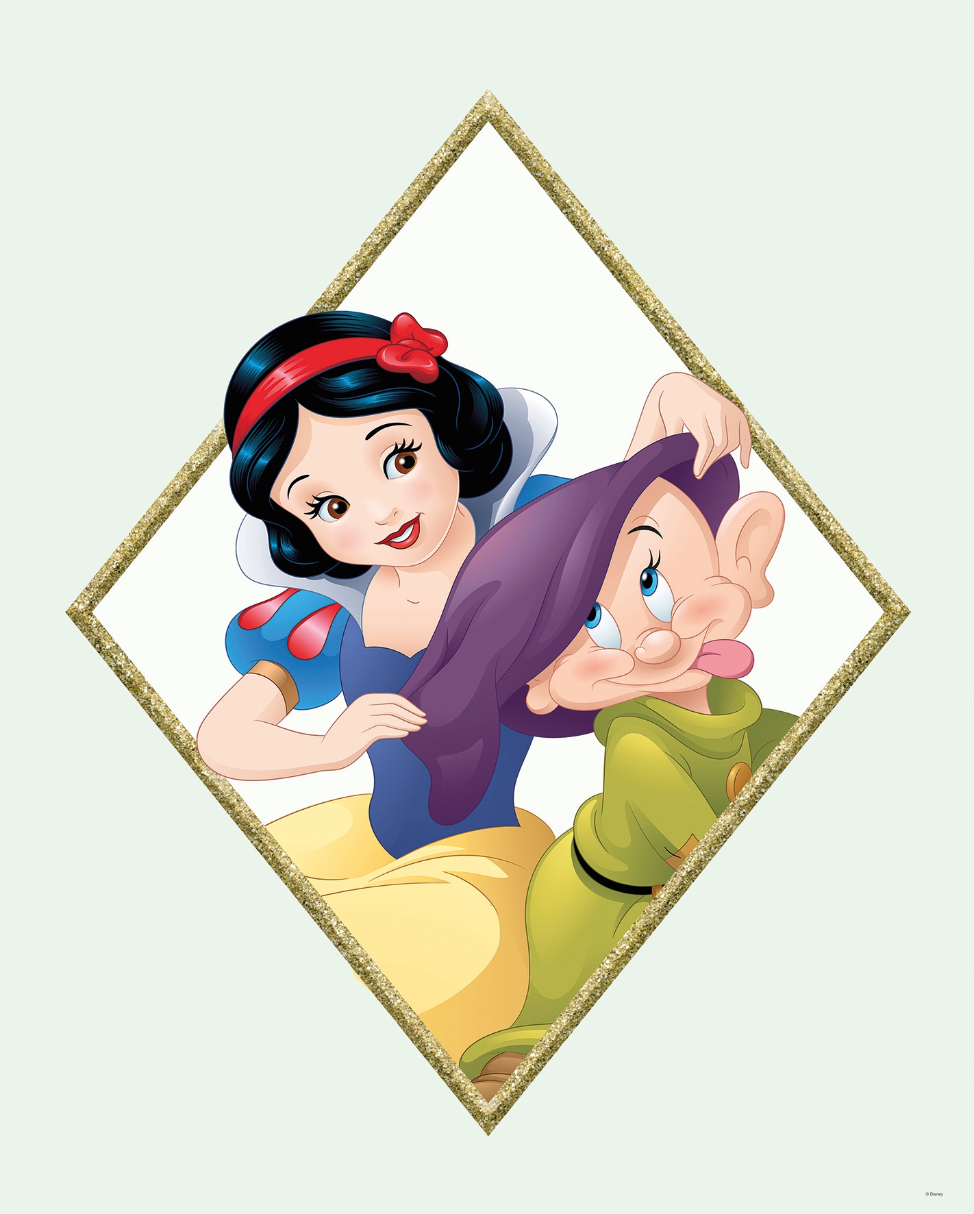 Komar Bild »Snow White & Dopey« Disney 1 Stk. tlg. Wandbild zur Dekoration im Kinderzimmer - ohne Rahmen