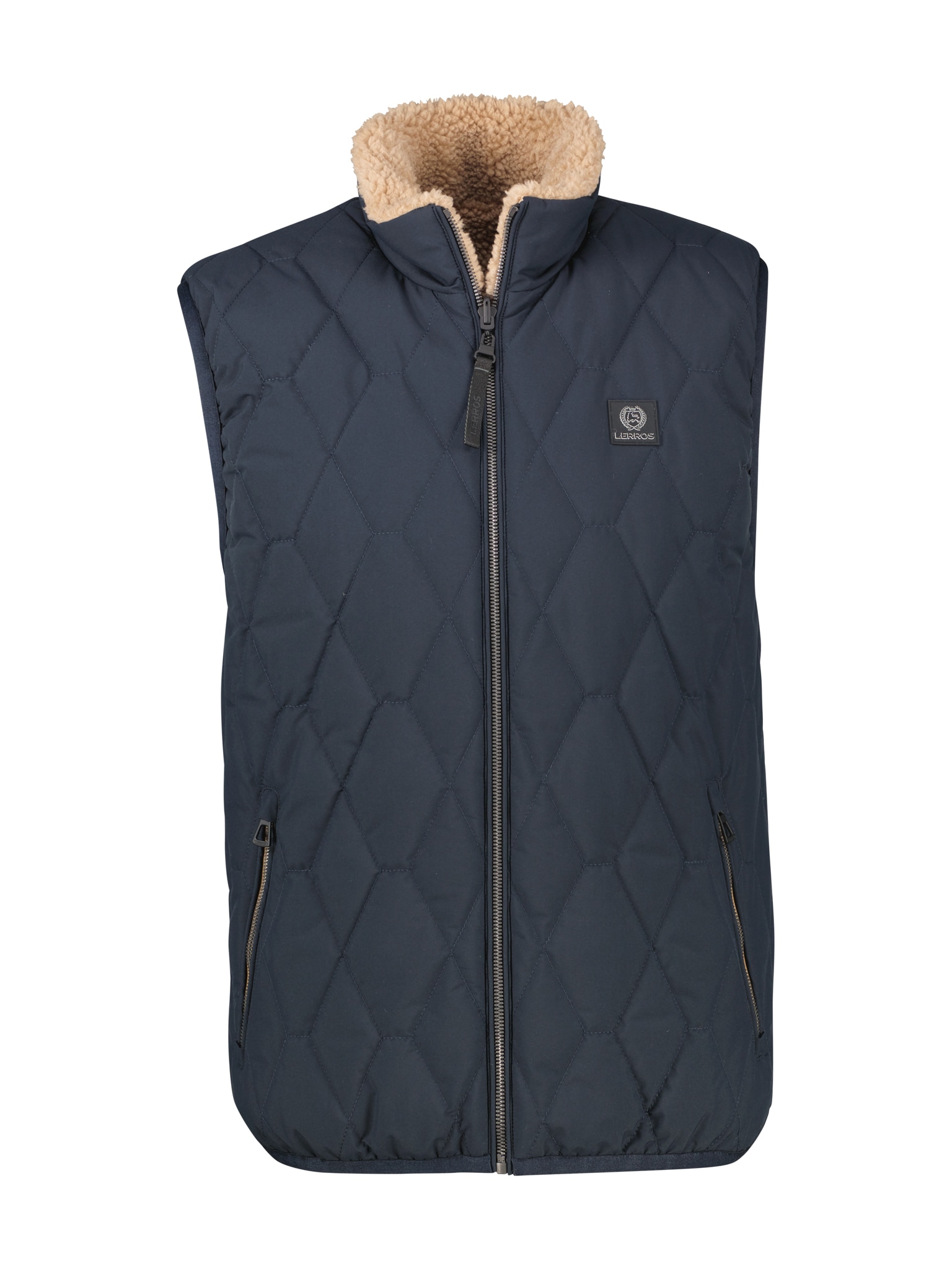 LERROS Gilet réversible avec col montant et fermeture éclair