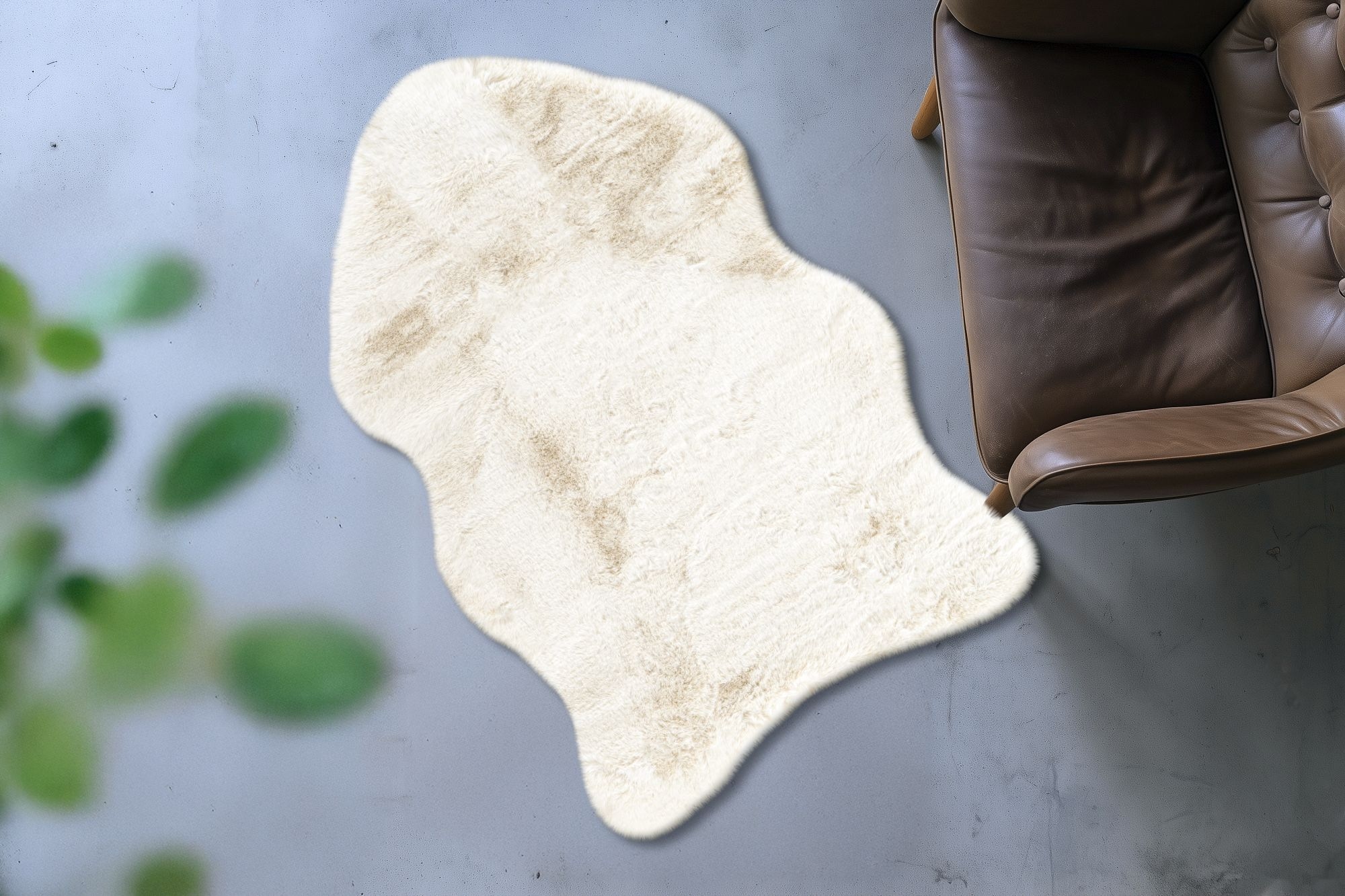 Kayoom Hochflor-Teppich »Boundless 226« tierfellförmig 40 mm Höhe Hochflor, Modernes Muster, Deko, Fussbodenheizungsgeeignet, Wohnzimmer