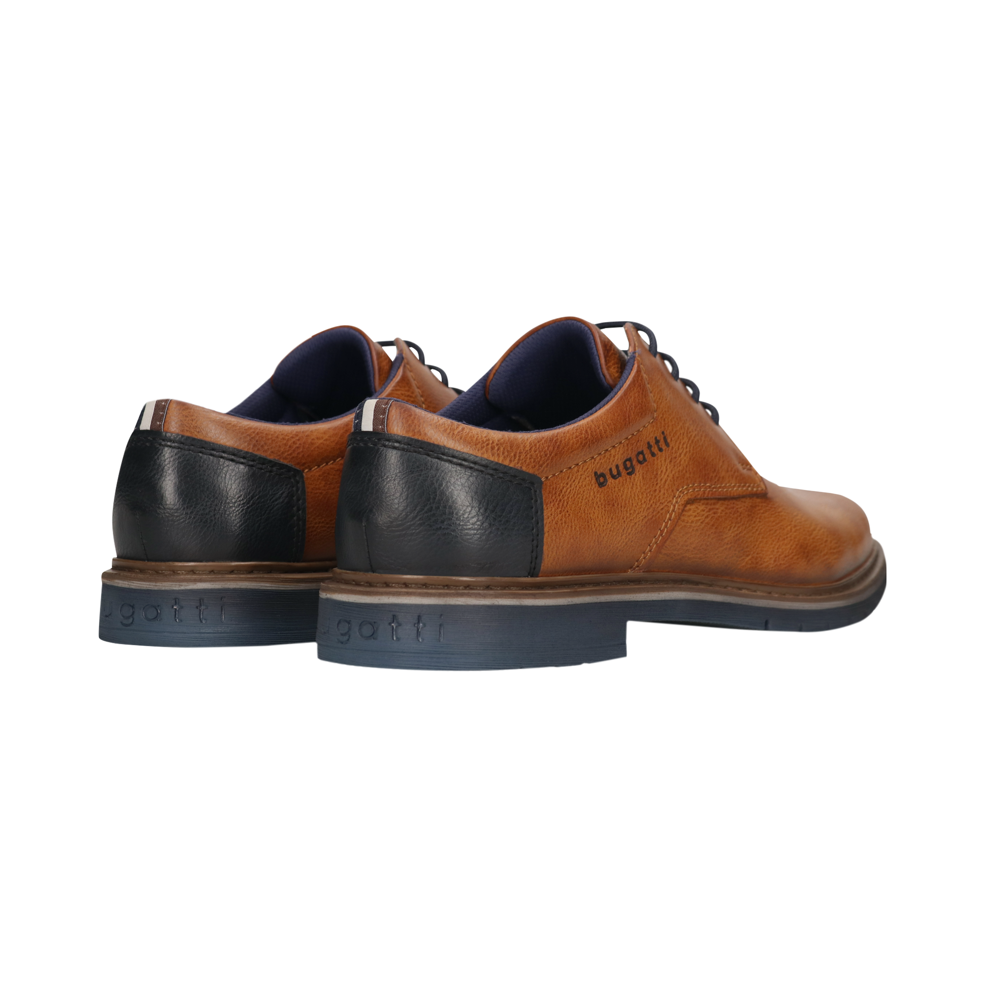 bugatti Chaussure à lacets  Blockabsatz, Businessschuh, Abendschuh mit Logoprägung