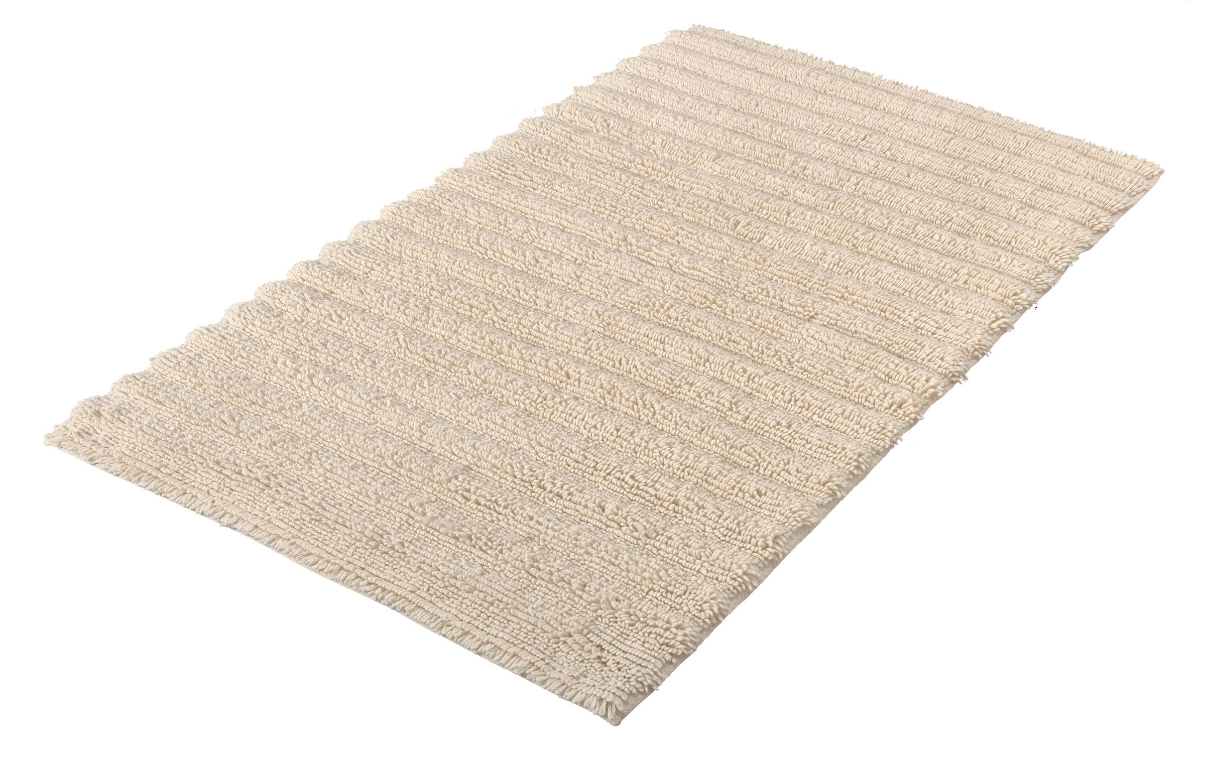 Kleine Wolke Badematte »Yara« Höhe 5 mm beidseitig nutzbar | fussbodenheizungsgeeignet Badteppich, Uni Farben, gestreift, waschbar