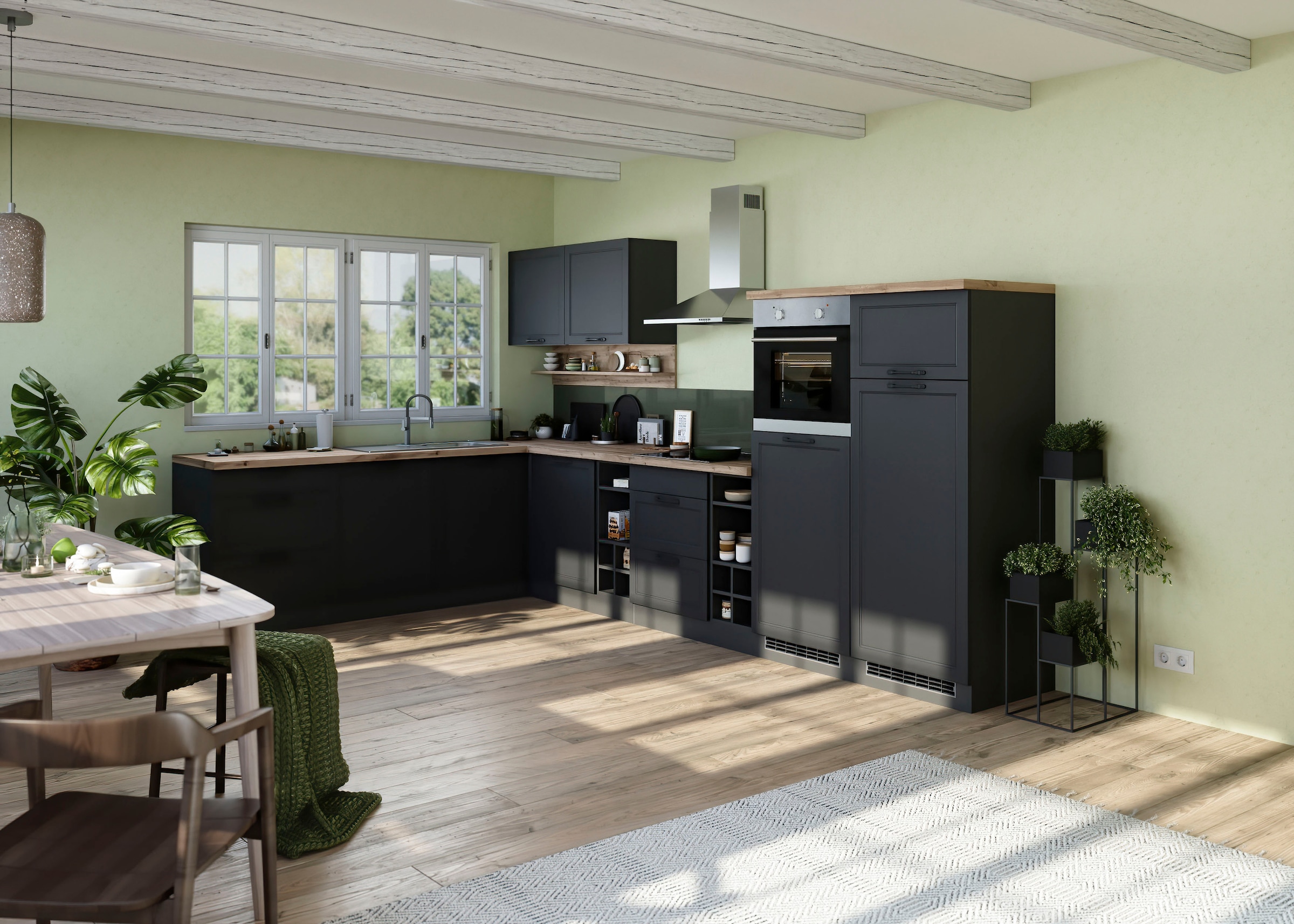 KOCHSTATION Winkelküche »KS-Lana« Stellbreite 240/360 cm, wahlweise mit E-Geräten