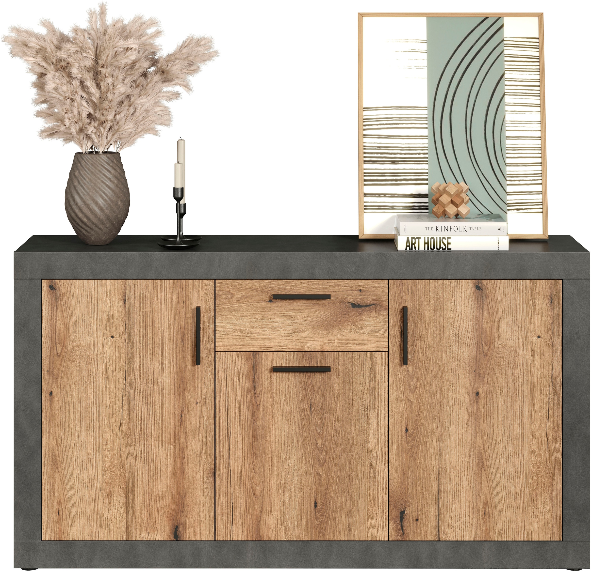 INOSIGN Sideboard »Bergen« Packung, 1 cuis tlg. Sideboard mit 3 Türen & 1 Schublade - (B/T/H) 149/40/83 cm