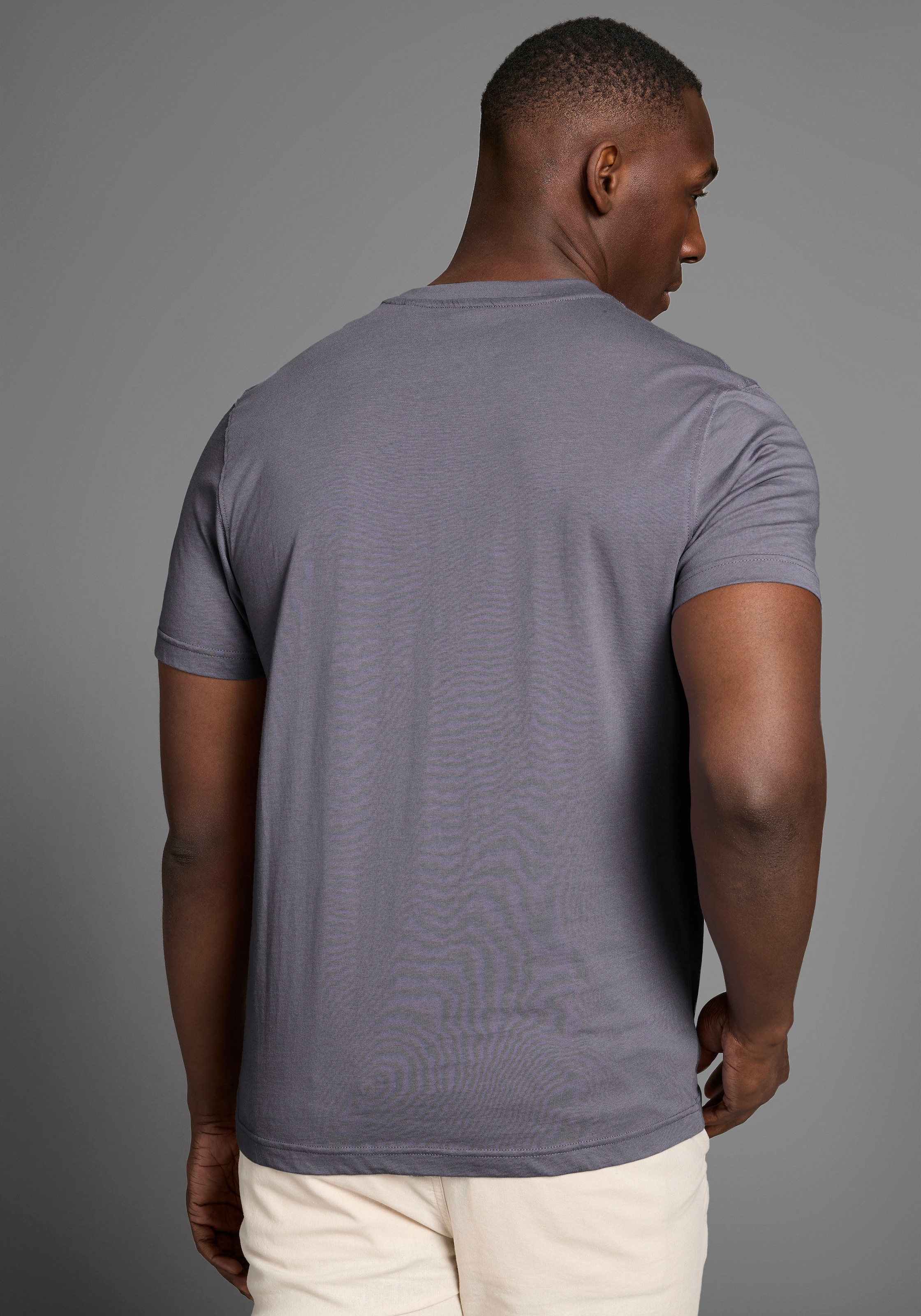 DELMAO Shirt à col rond Kurzarm,  Regular Fit,  basic,  aus 100% Baumwolle