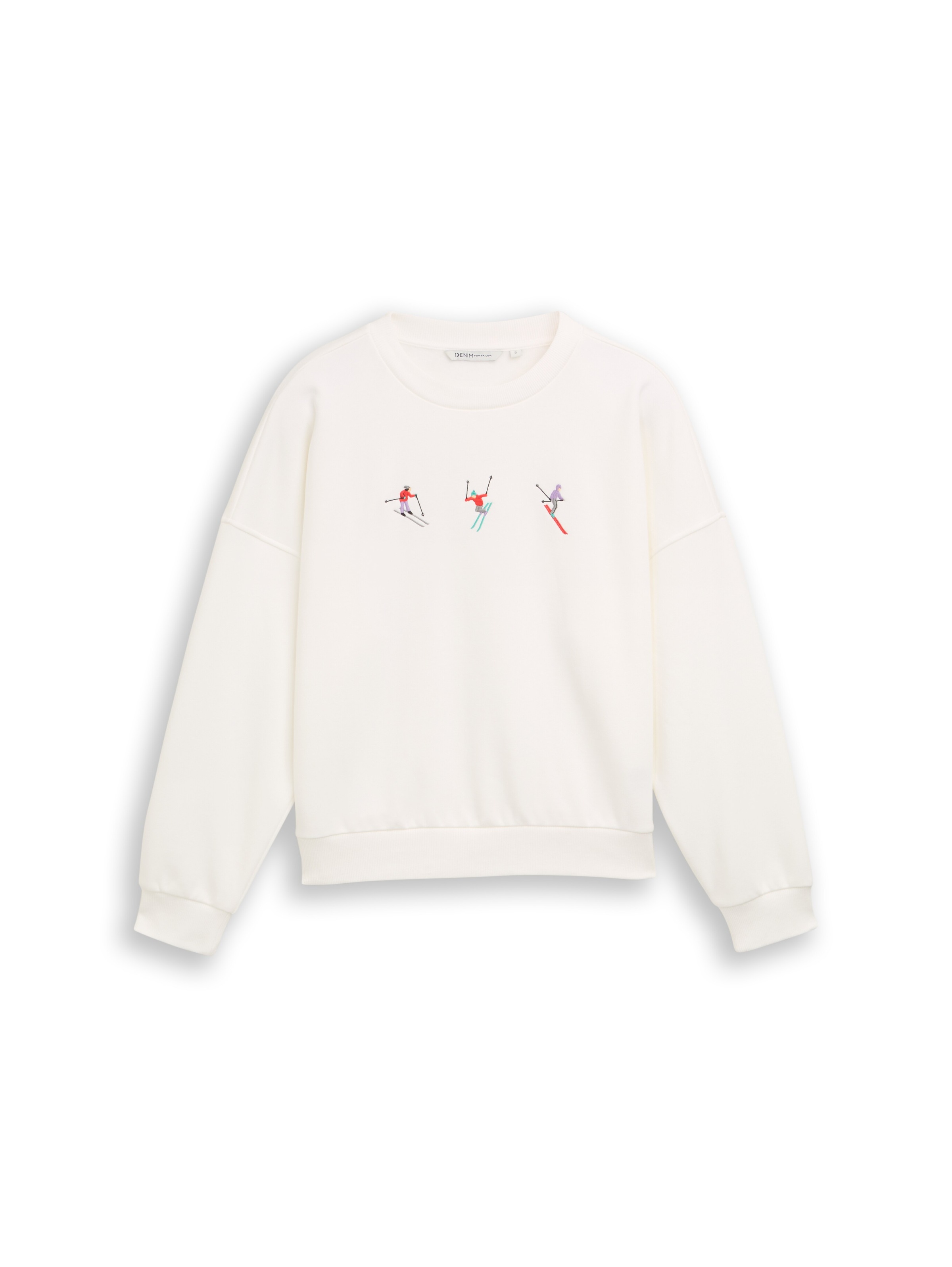 TOM TAILOR Denim Sweat-shirt , col rond, coupe confortable, imprimé
