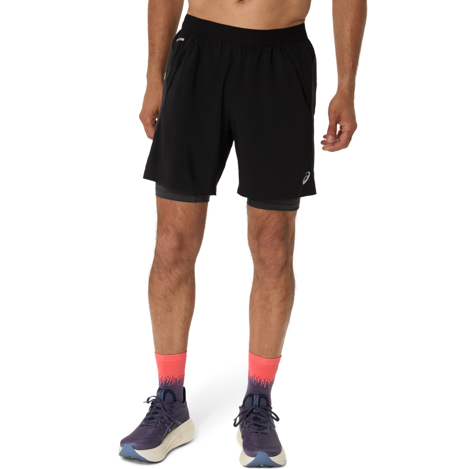 Asics Short de course »ROAD 2-N-1 7IN SHORT«  Technologie ACTIBREEZE™, séchage rapide, respirant