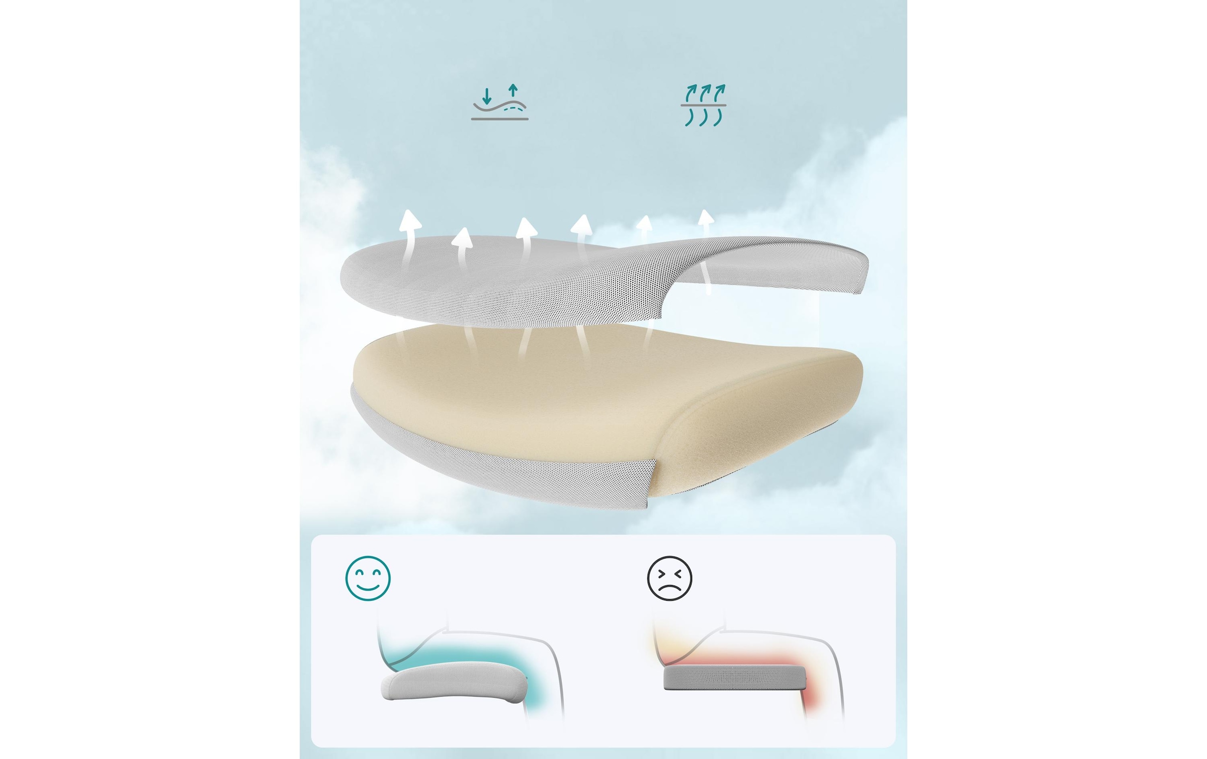 SONGMICS Chaise de bureau »mit verstellbarer Lendenstütze und Kopfstütze« ()