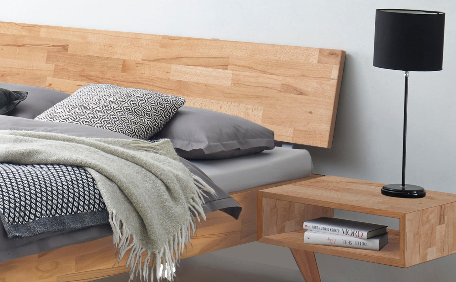 HASENA Lit en bois »Ancona« hauteur du pied 25 cm