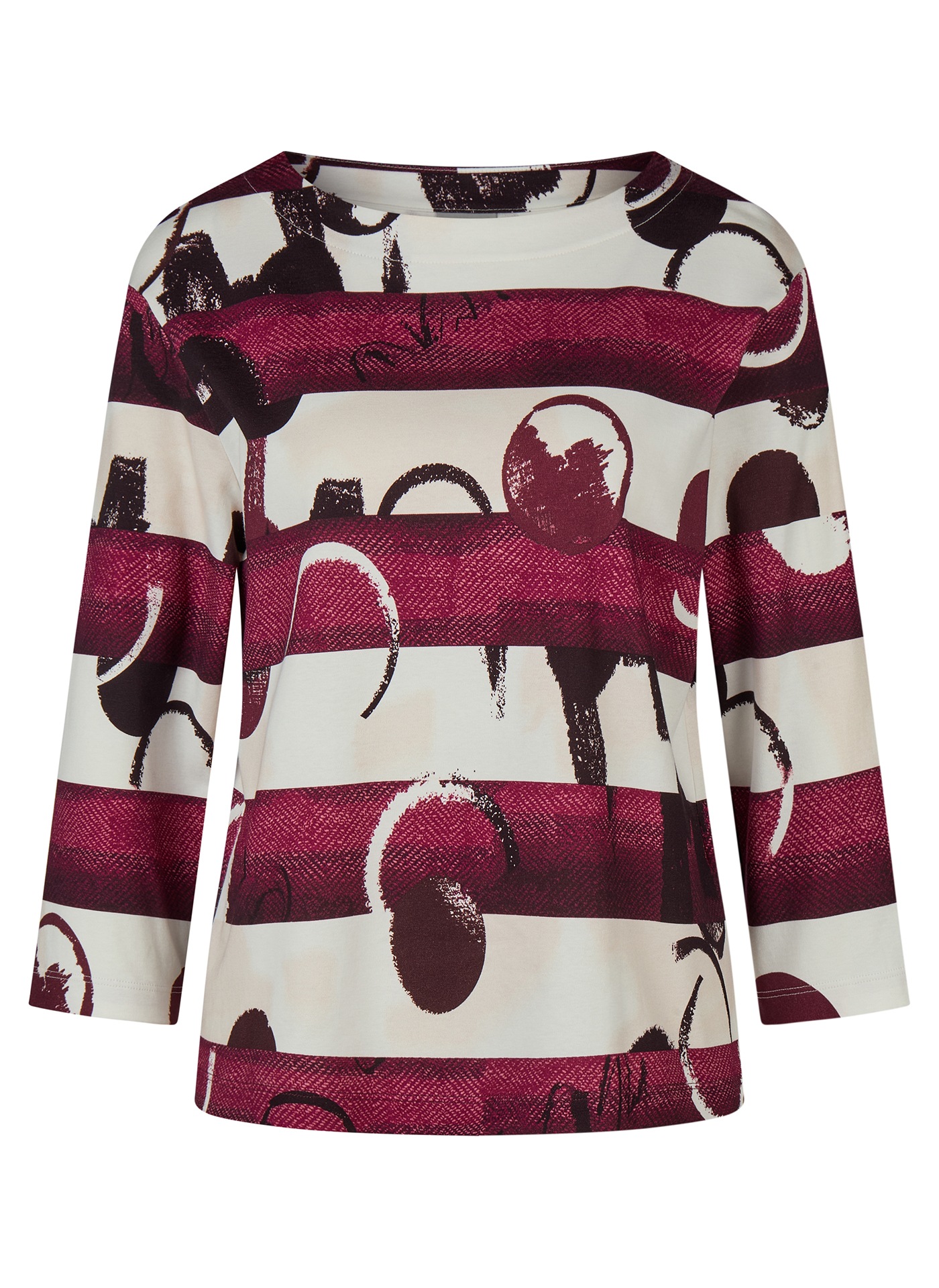 Rabe T-shirt à manches 3/4 avec motif graphique