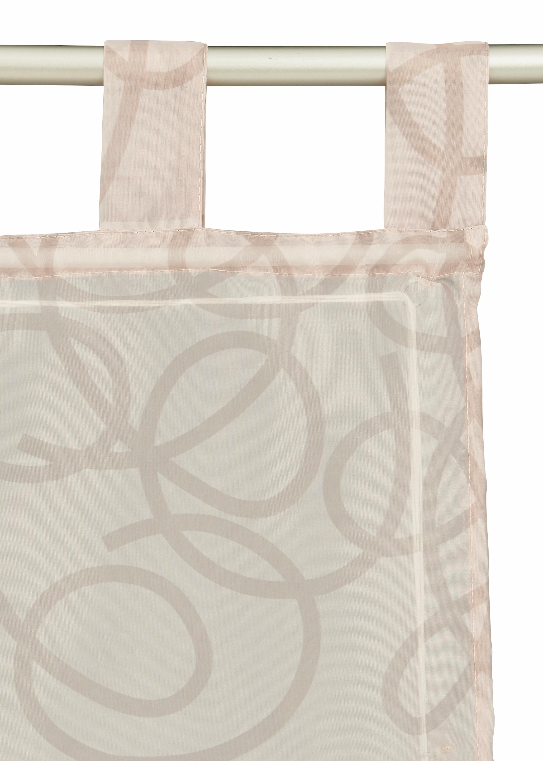 my home Raffrollo »Tanaro« mit Schlaufen Halbtransparent, Voile, Polyester