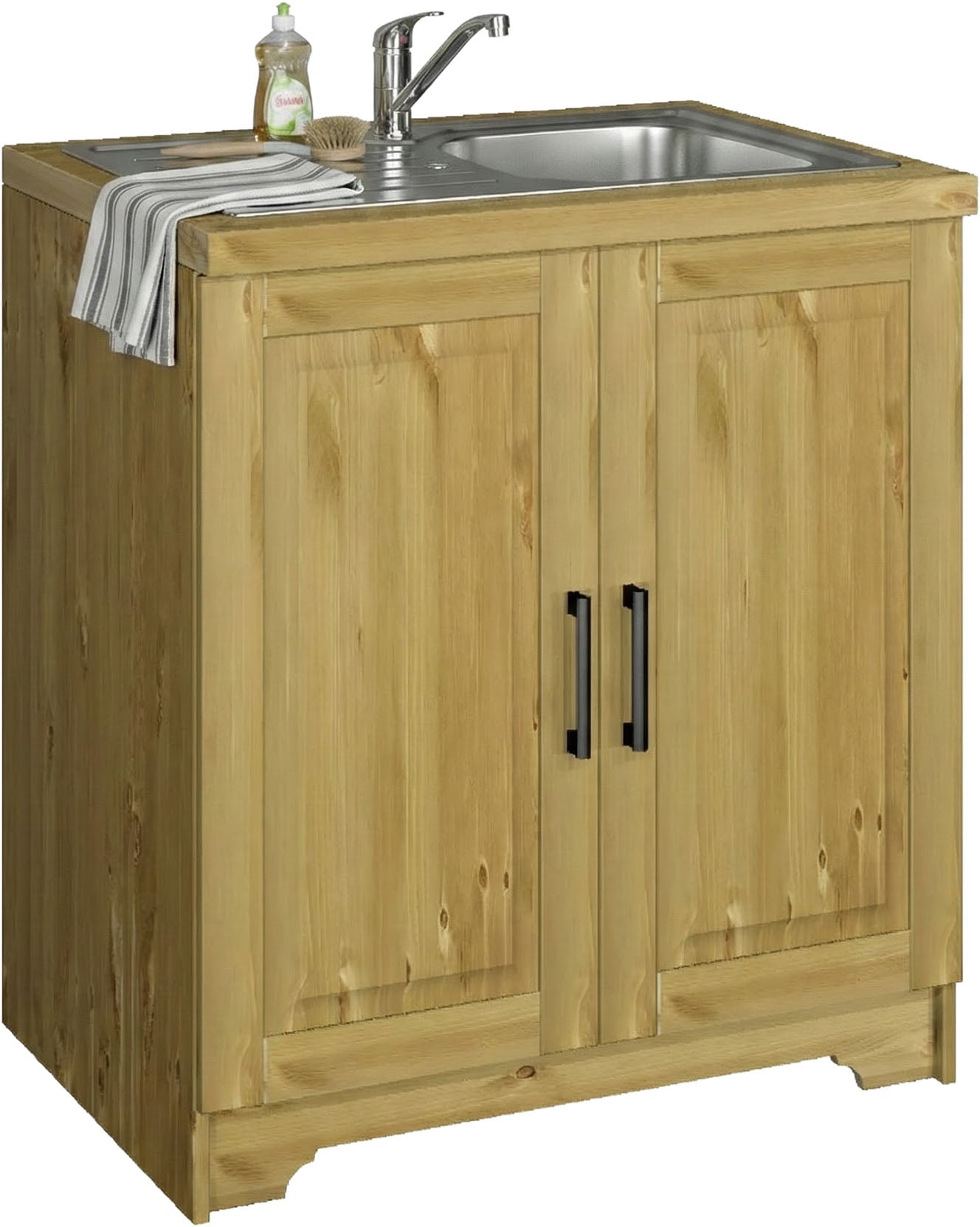 Home affaire Kitchenette »Meliss« aus massiver Kiefer, mit Soft-Close-Funktion, 8-teiliges Set