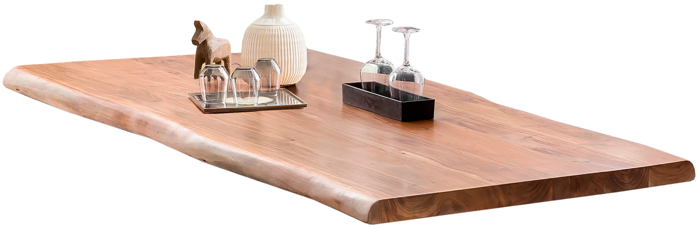 SIT Plateau de table »Manavgat aus massiver Akazie mit natürlicher Baumkante« 1 cuis tlg. Plateau en bois d'acacia de 56 mm d'épaisseur avec chant naturel comme sur l'arbre