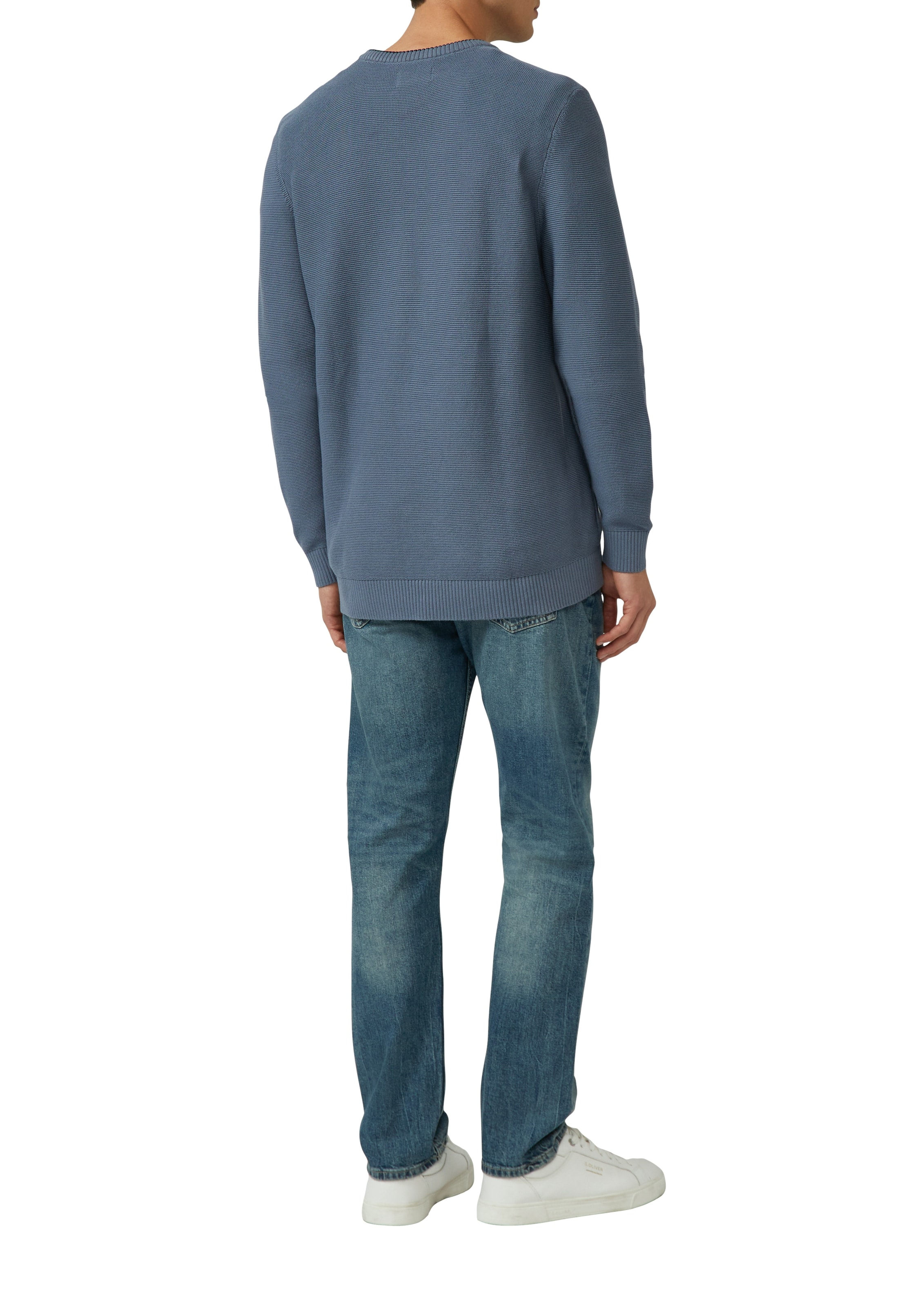 s.Oliver Pull en tricot , aus strukturierter Qualität, mit Logo-Badge, Regular Fit
