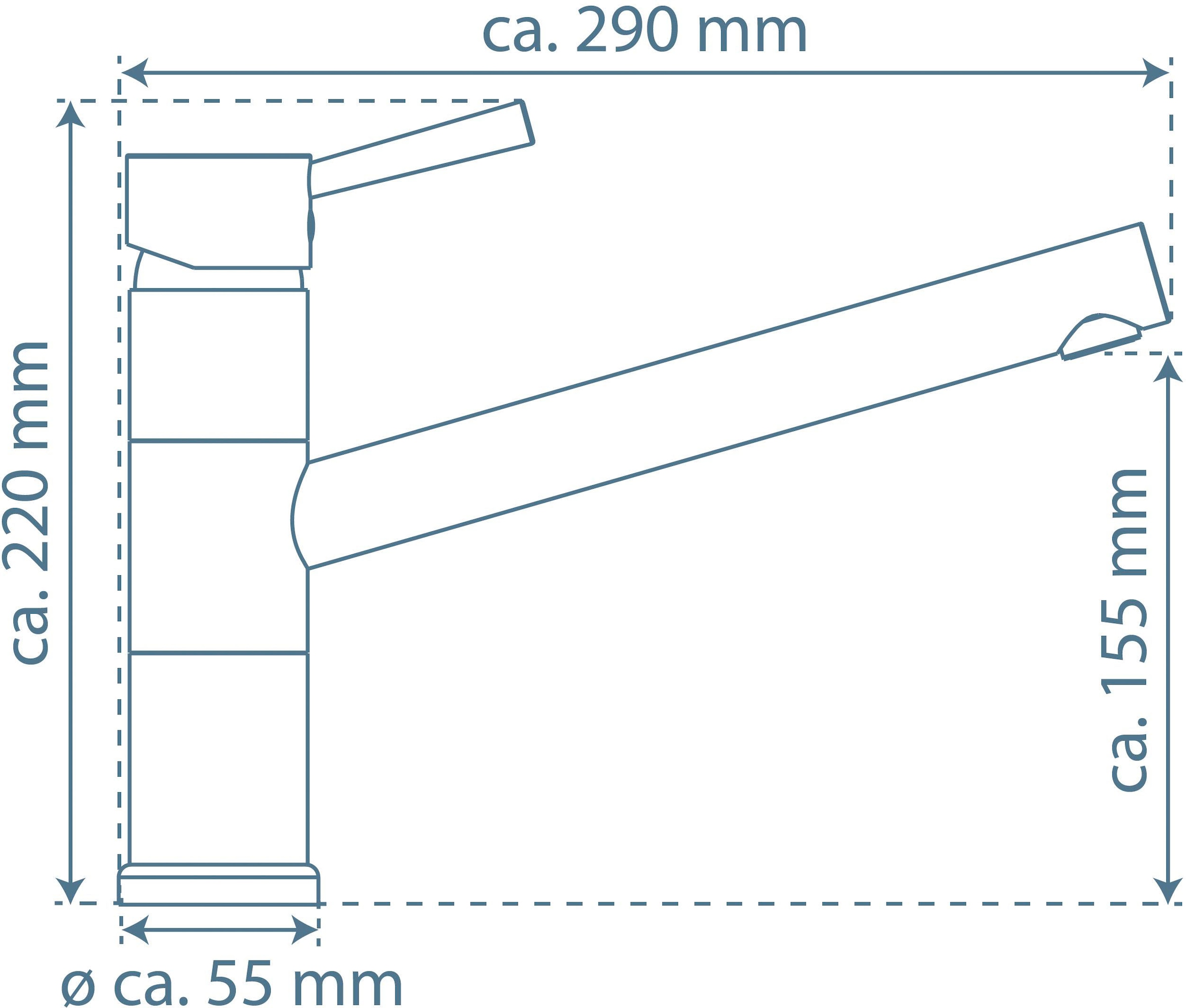 Schütte Spültischarmatur »UNICORN« Hochdruck Armatur Küche, 150° schwenkbar, Verbrühschutz