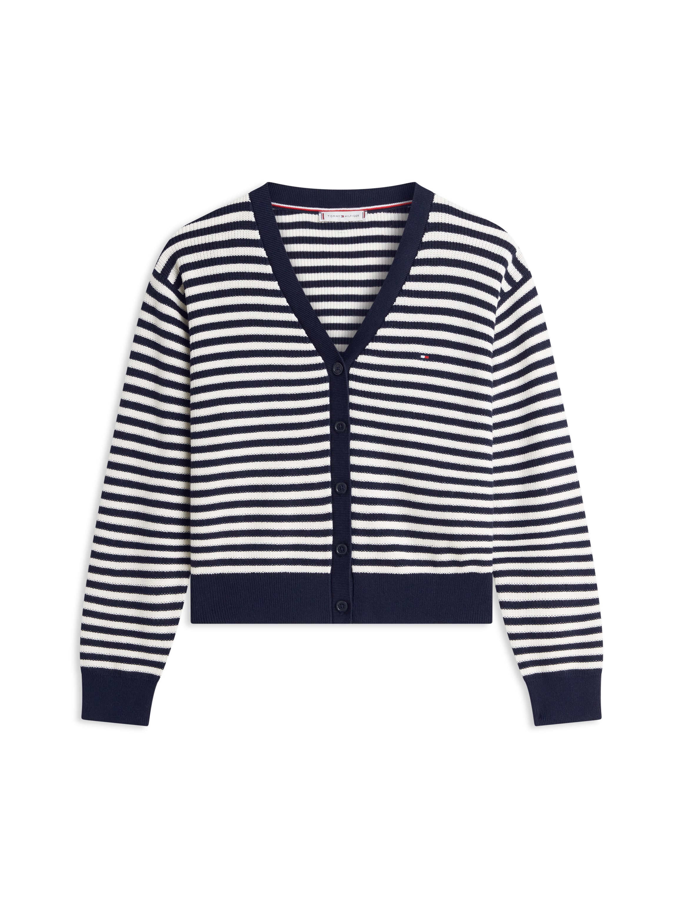 Tommy Hilfiger Pull en tricot »CO CARDI LS CARDI« mit Knopfleiste
