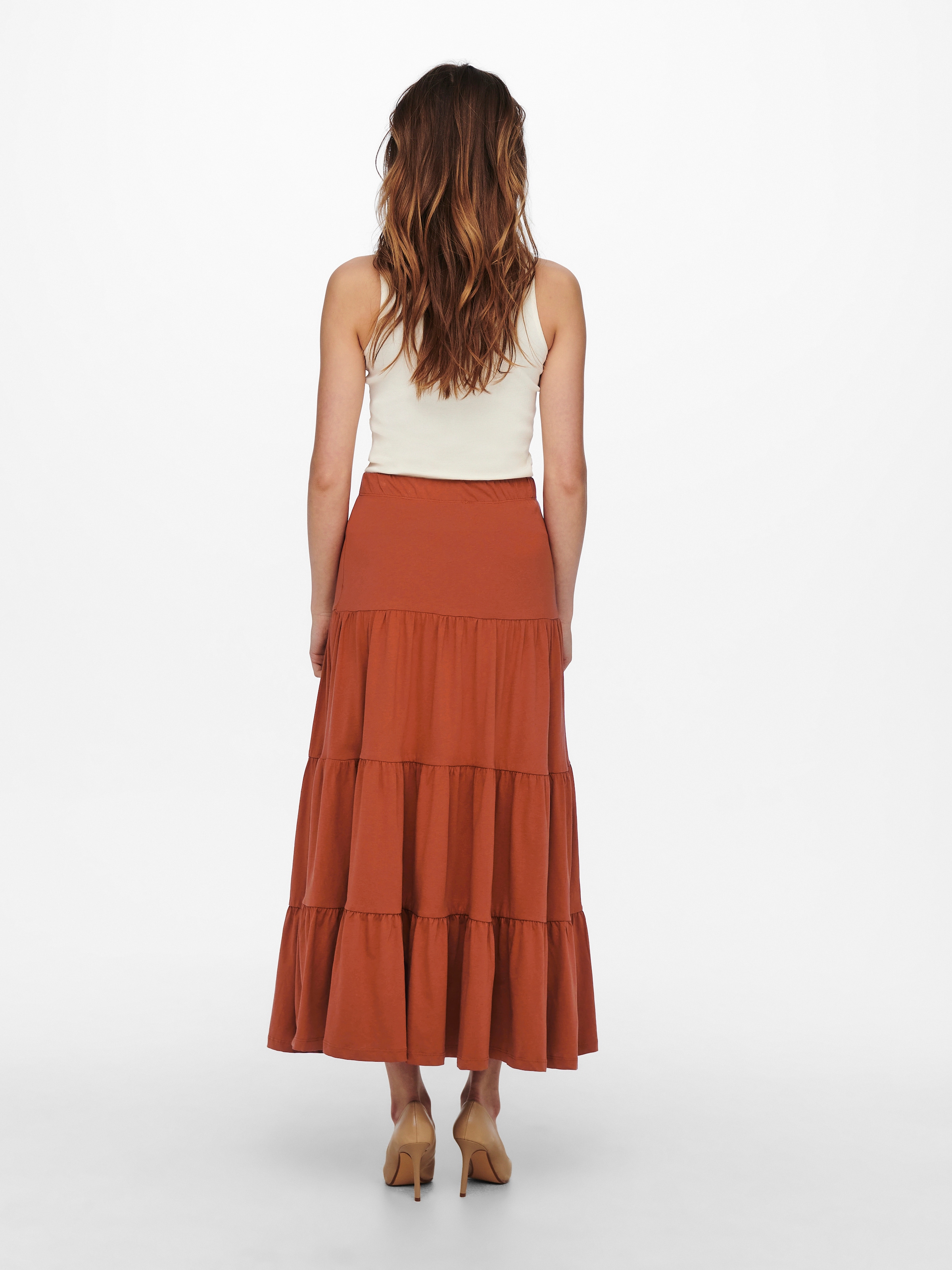 ONLY Maxi jupe »ONLMAY MAXI SKIRT« Baumwolle, mit Volant