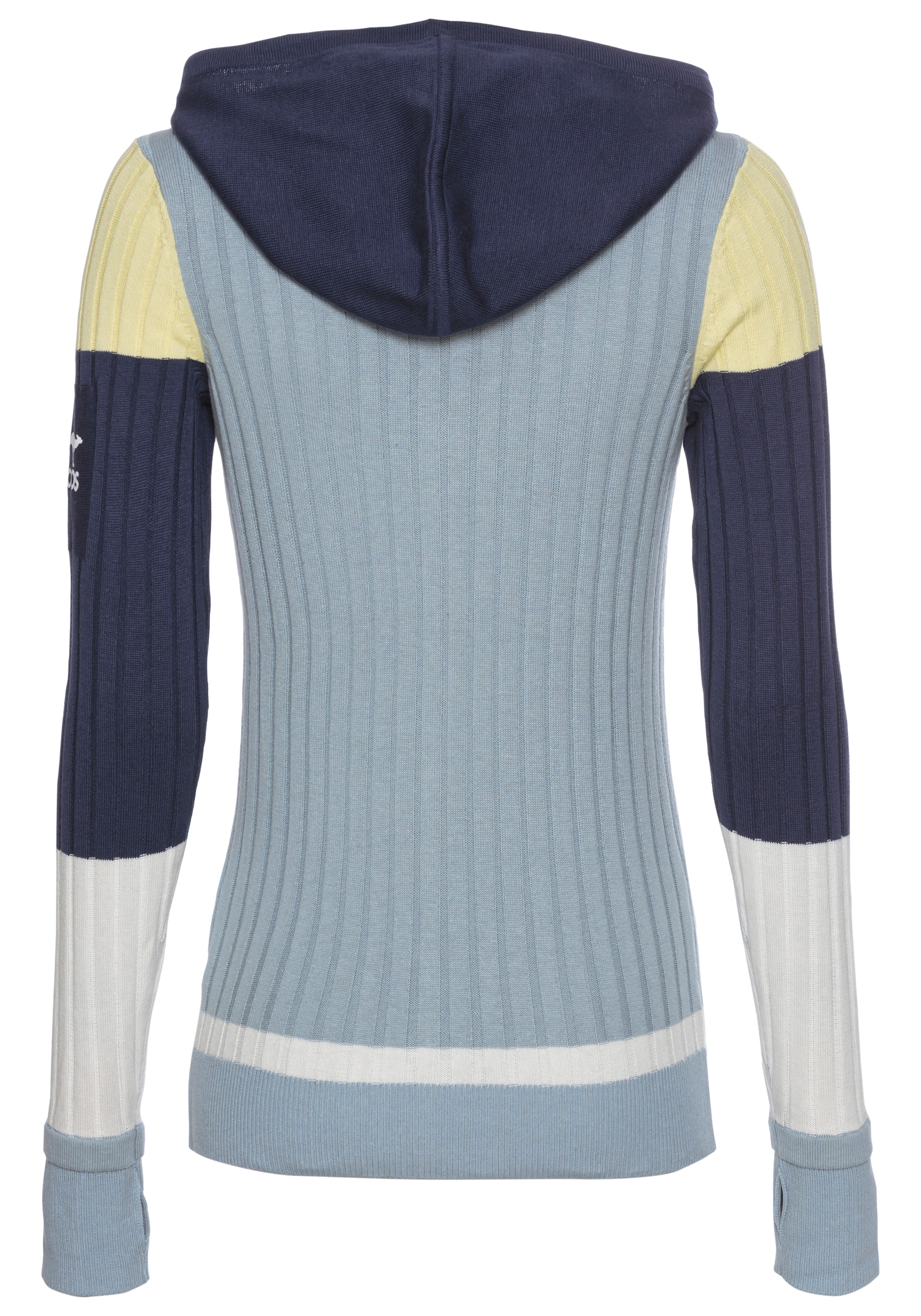 KangaROOS Cardigan à capuche mit Colorblock, grosse Grössen